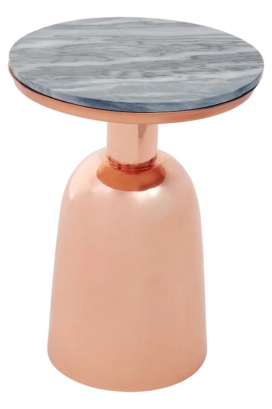 Amira Black Marble Top Kupferfuß Beistelltisch
