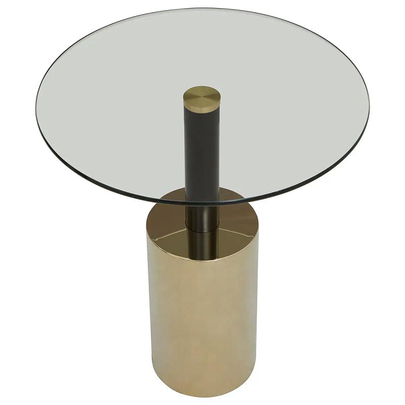 Oria Beistelltisch mit warm-metallicfarbenem Gestell
