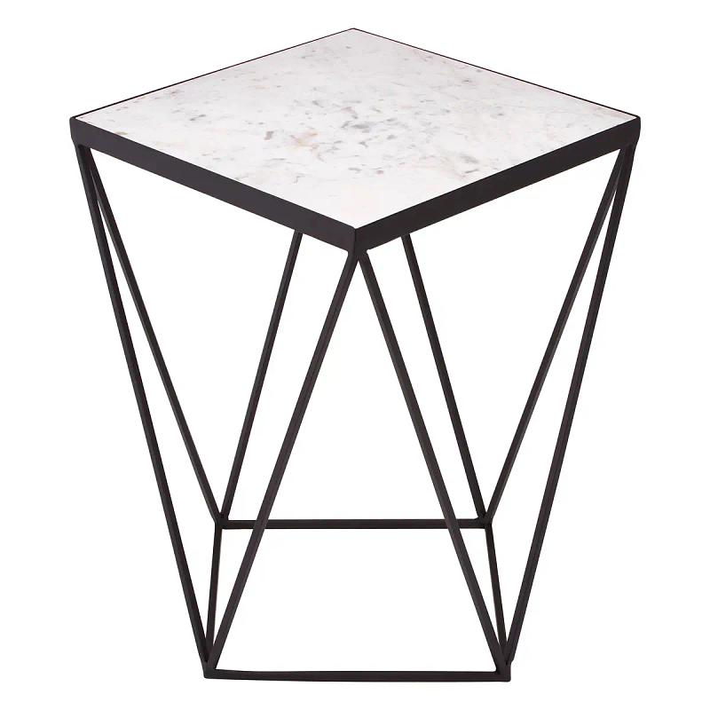 Shalimar Square Black Finish Basis-Beistelltisch
