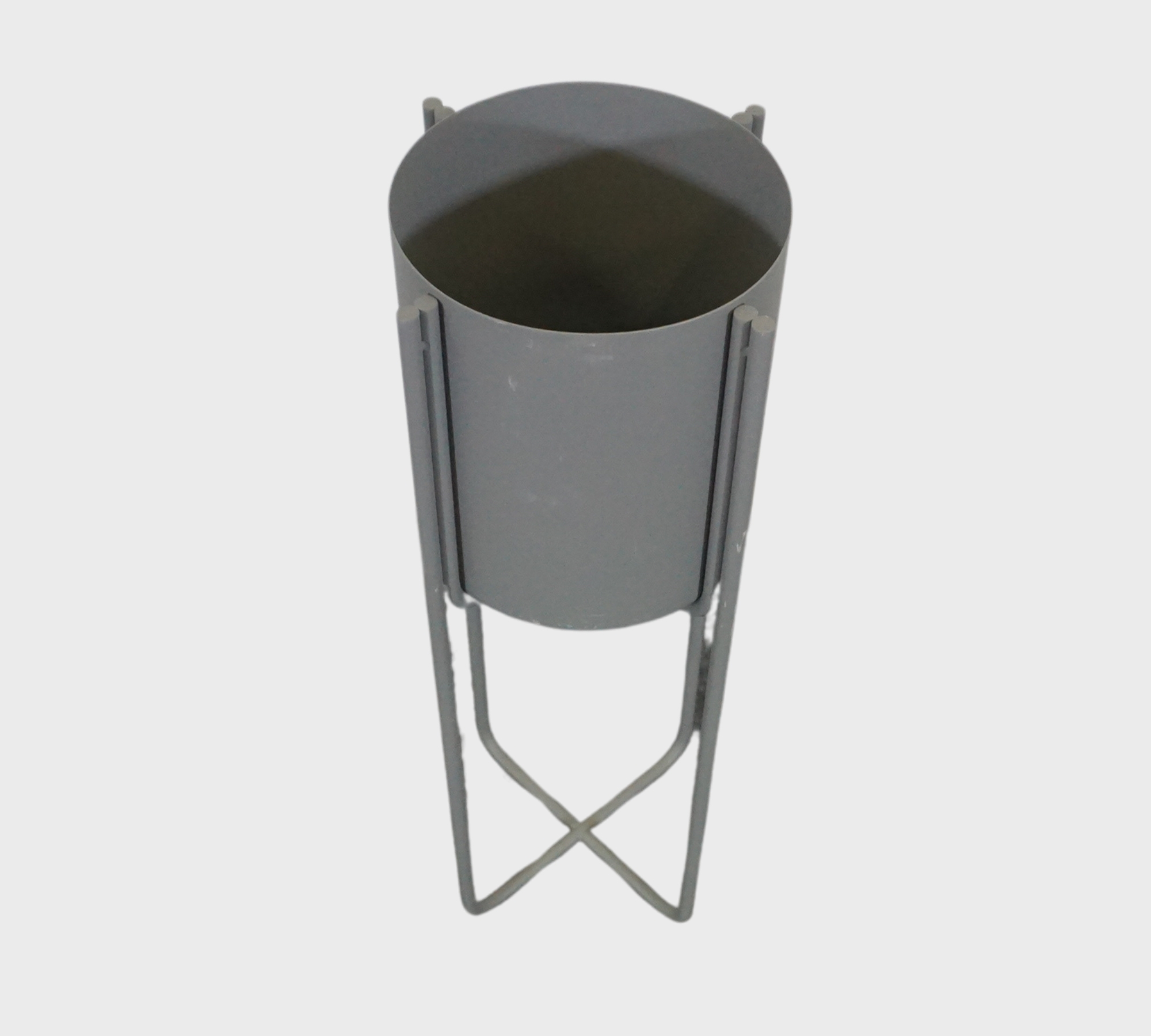 Kena Pflanzgefäß mit Gestell Steel Gray 55 x 22 cm 66018