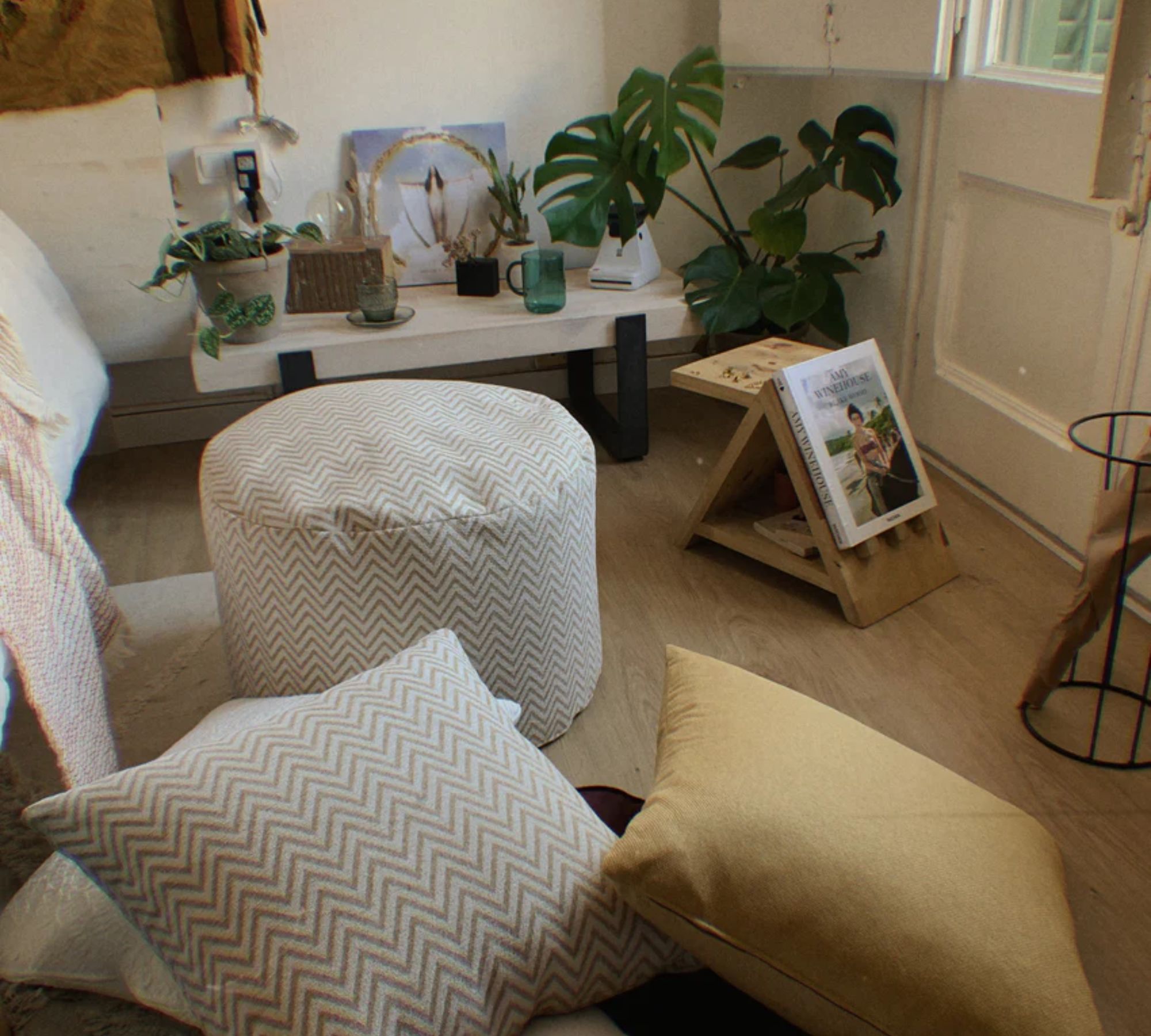 Zig Zag Leneo Pouf Polyester Senfton 