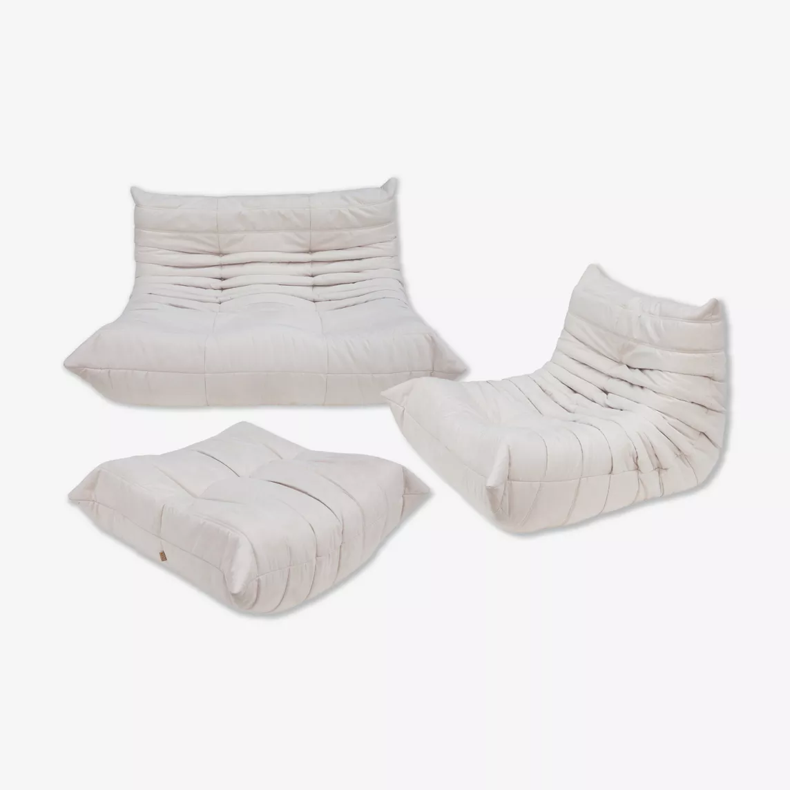 Togo Lounge Set 3-tlg. Textil Off-White