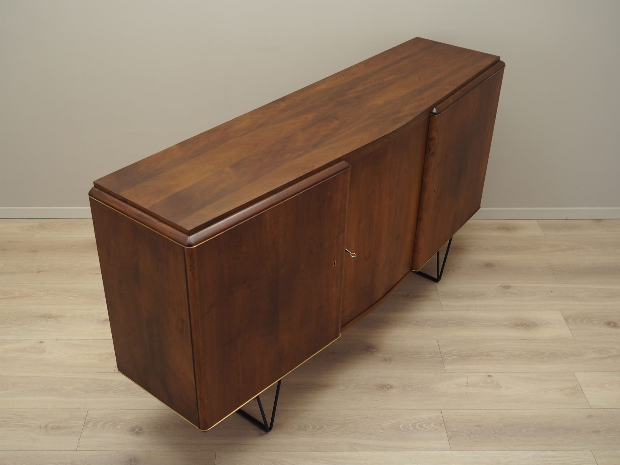 Vintage Highboard Walnussholz Braun 1960er Jahre