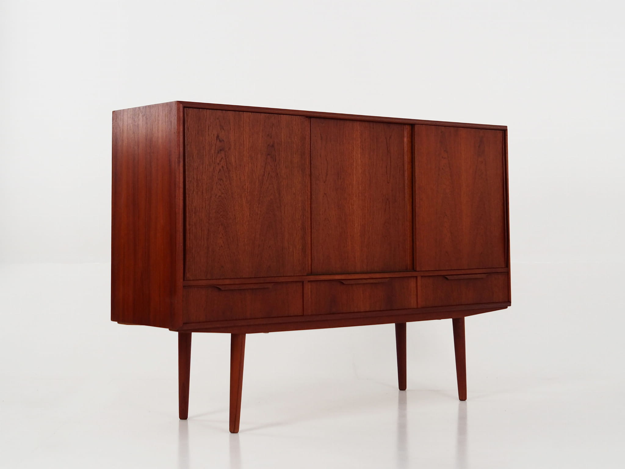 Highboard Teakholz Braun 1960er Jahre