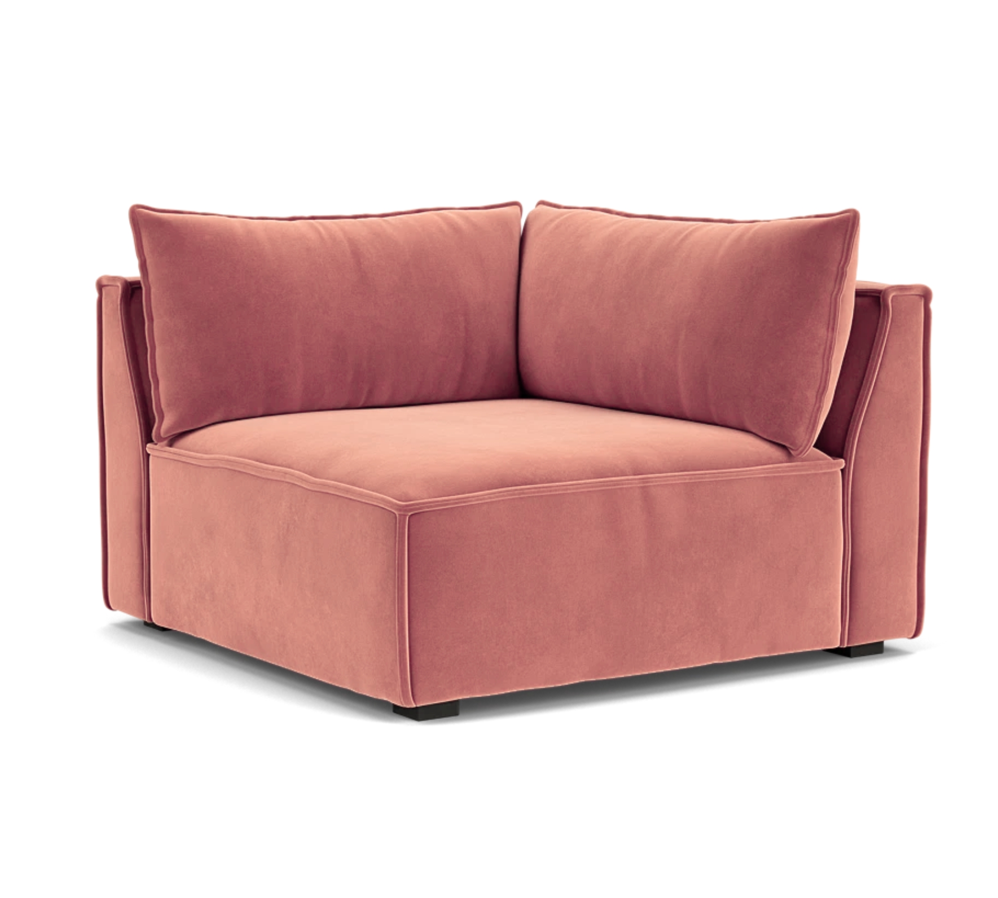 Daphne 1-Sitzer Eckmodul Links Lux Vintage Rosa