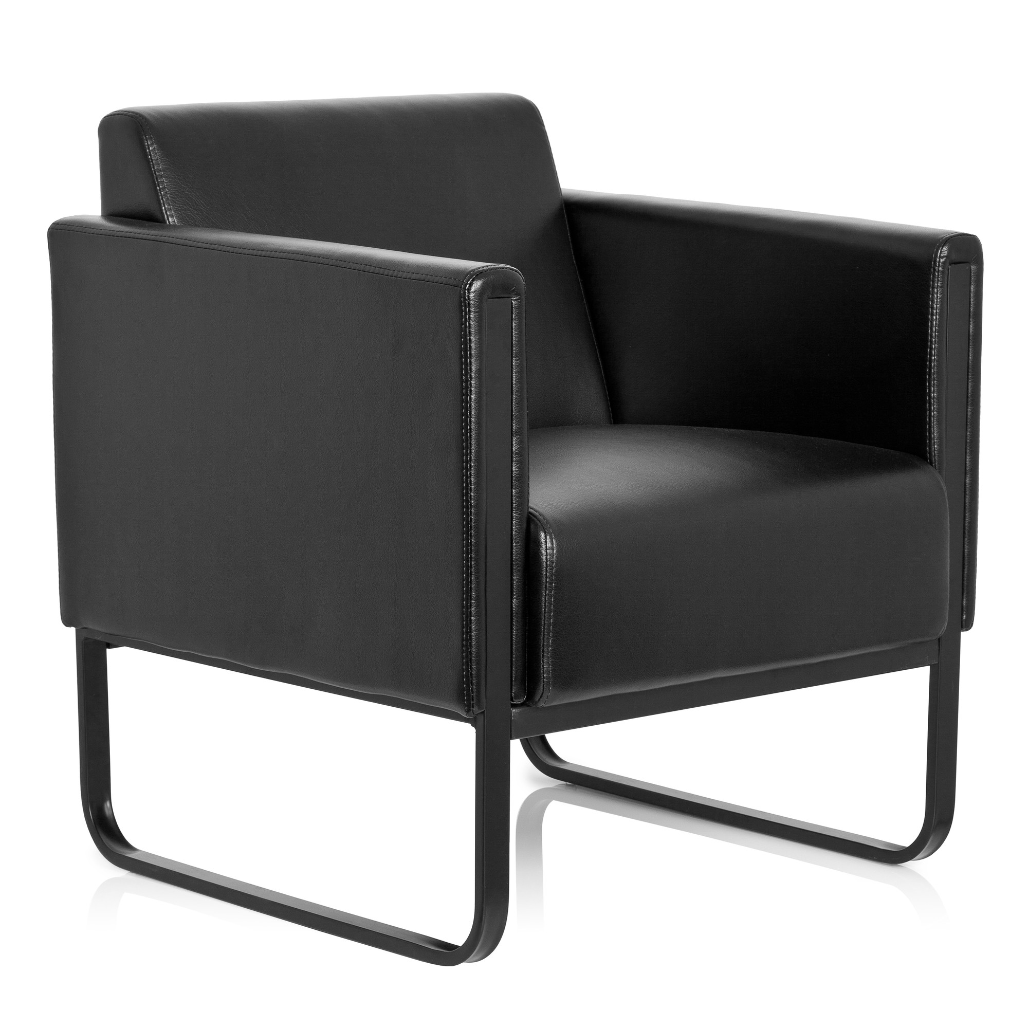 BALI BLACK armchair Artificial leather 1-seater Black