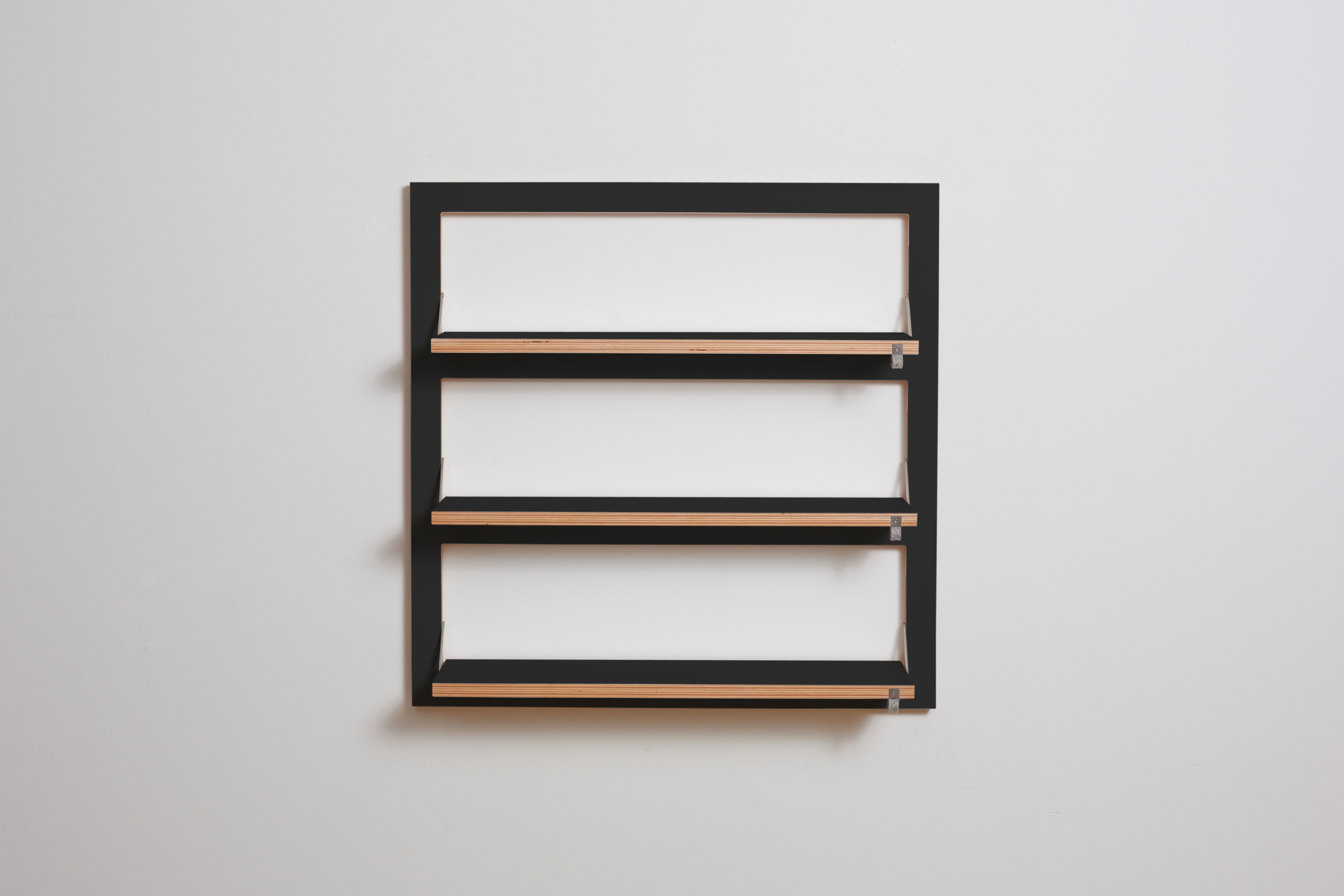 Fläpps Wall Shelf Wood Black 80 x 80cm