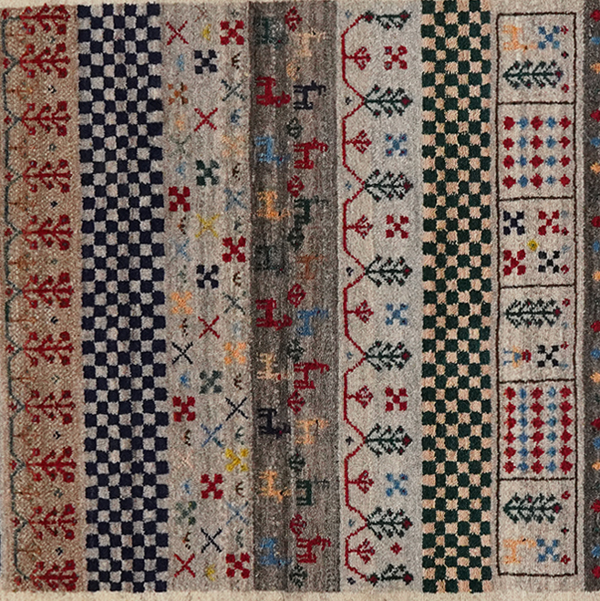 Rizbaf Gabbeh Carpet Wool Multicolored