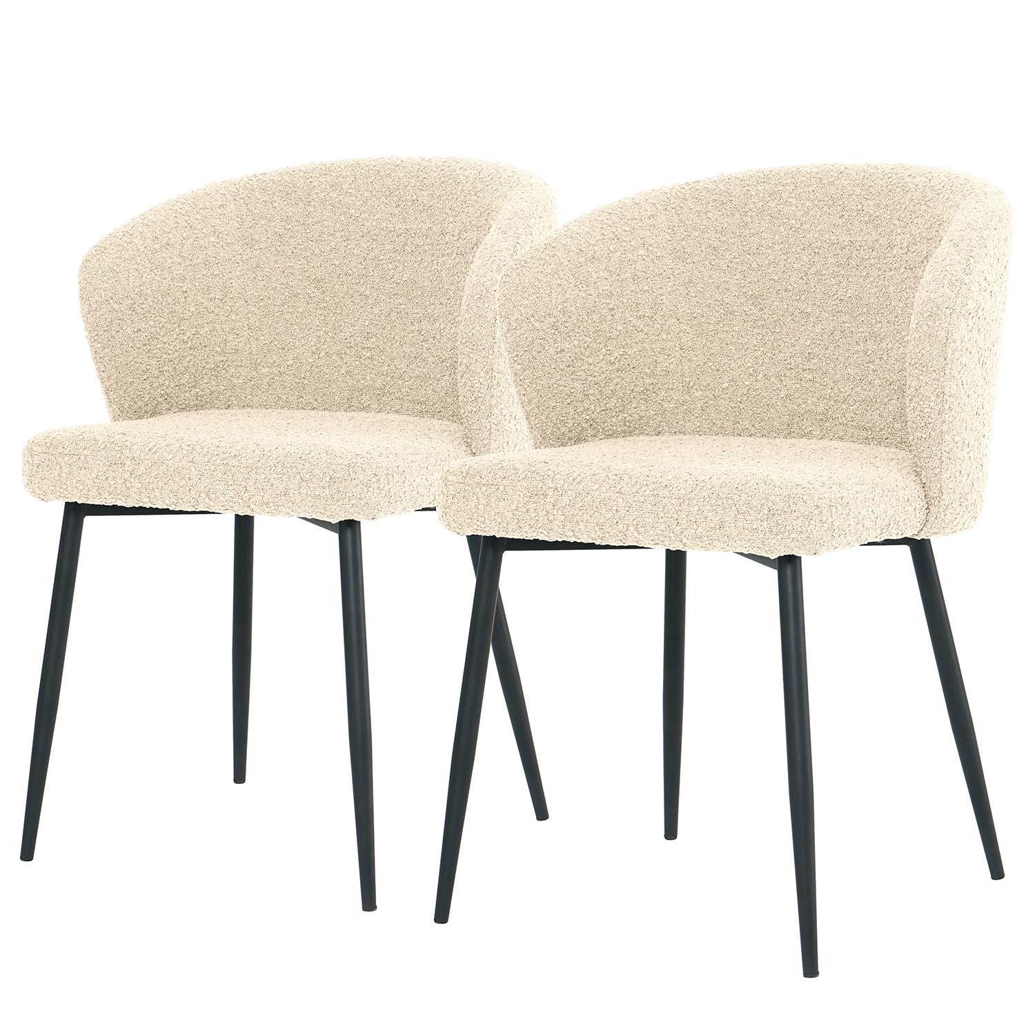 2x Polsterstuhl MARETH Creme
