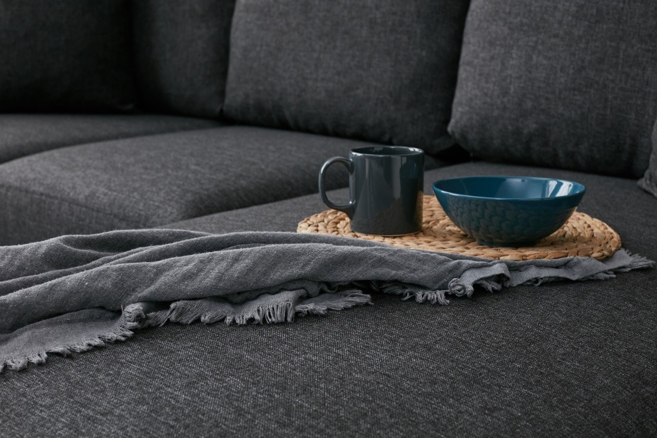 Sofa Récamiere Rechts Textil Anthrazit