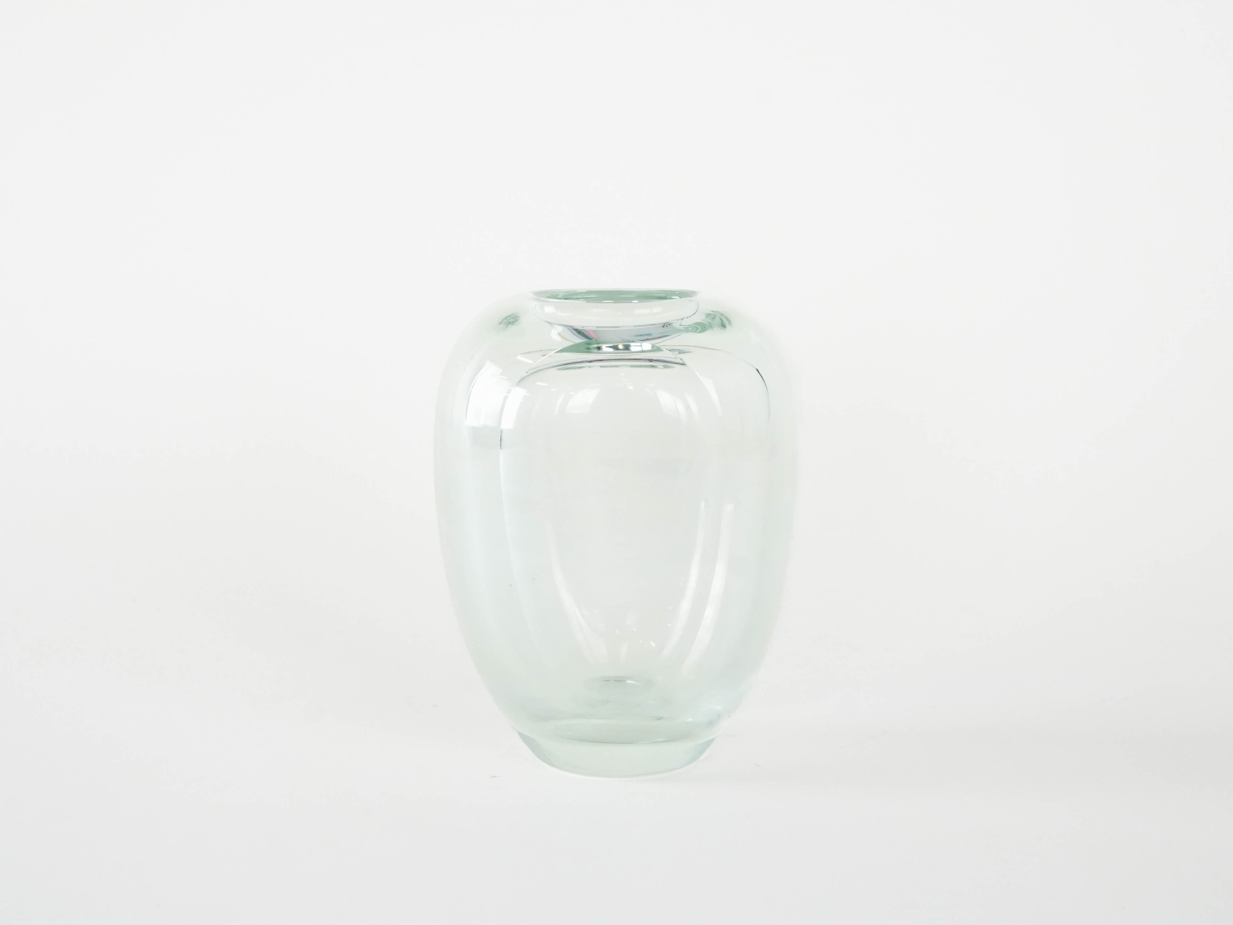 Gl Vase Transparent 1960er Jahre