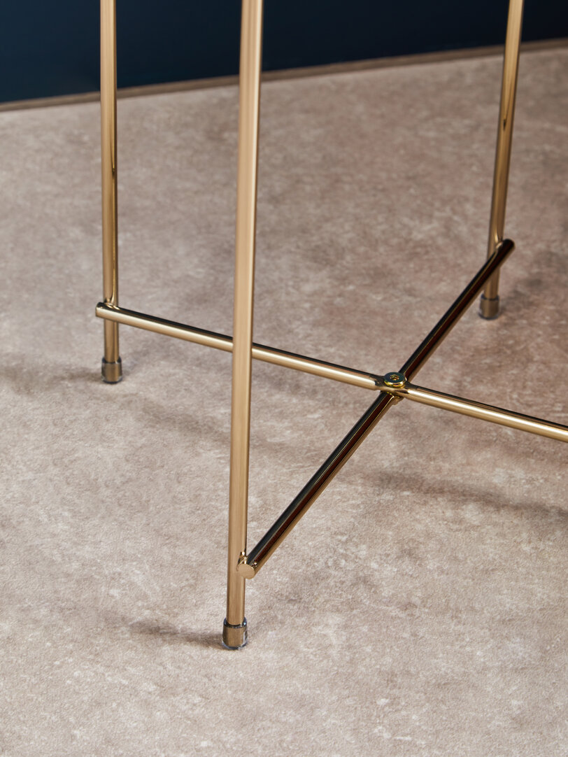 Allure Grey Mirror Hoher Beistelltisch
