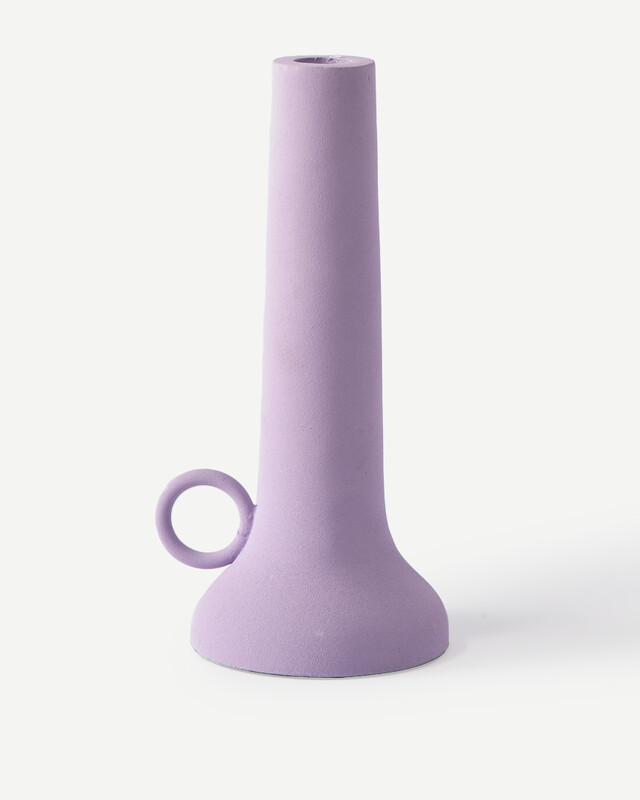 Spartan Candle holder Metal Purple