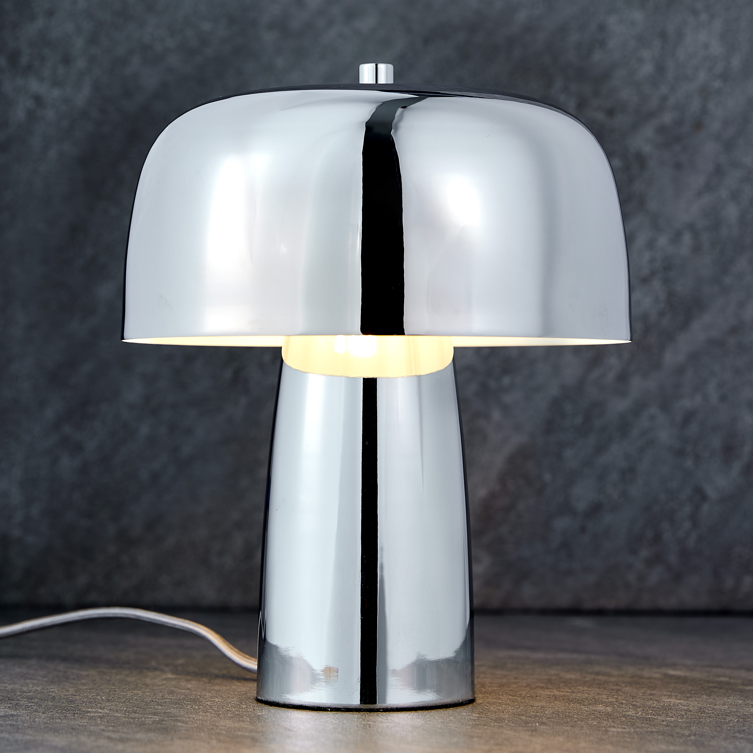 Table lamp LOOMY steel silver