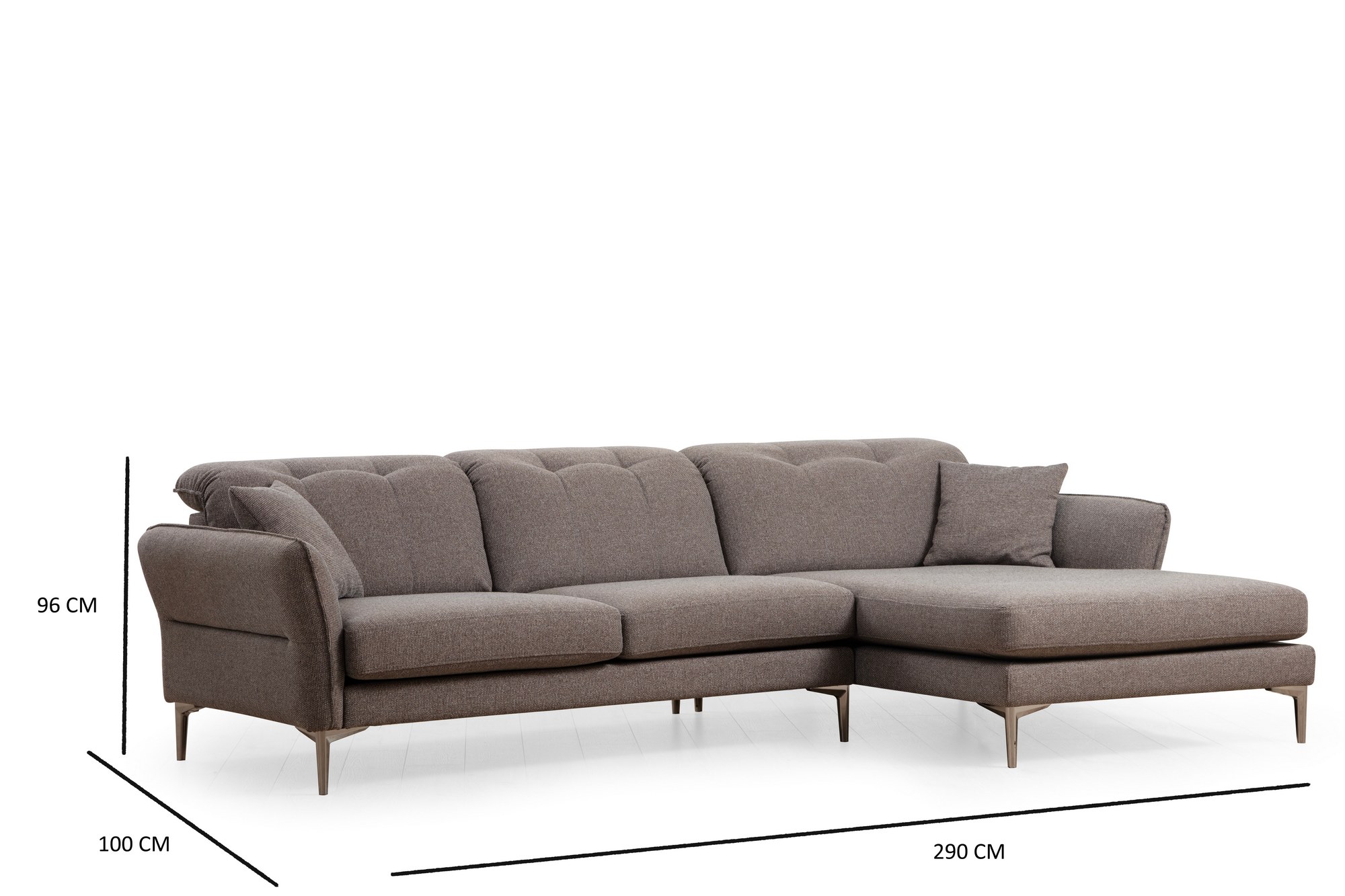 Costor Corner Sofa Right Grey
