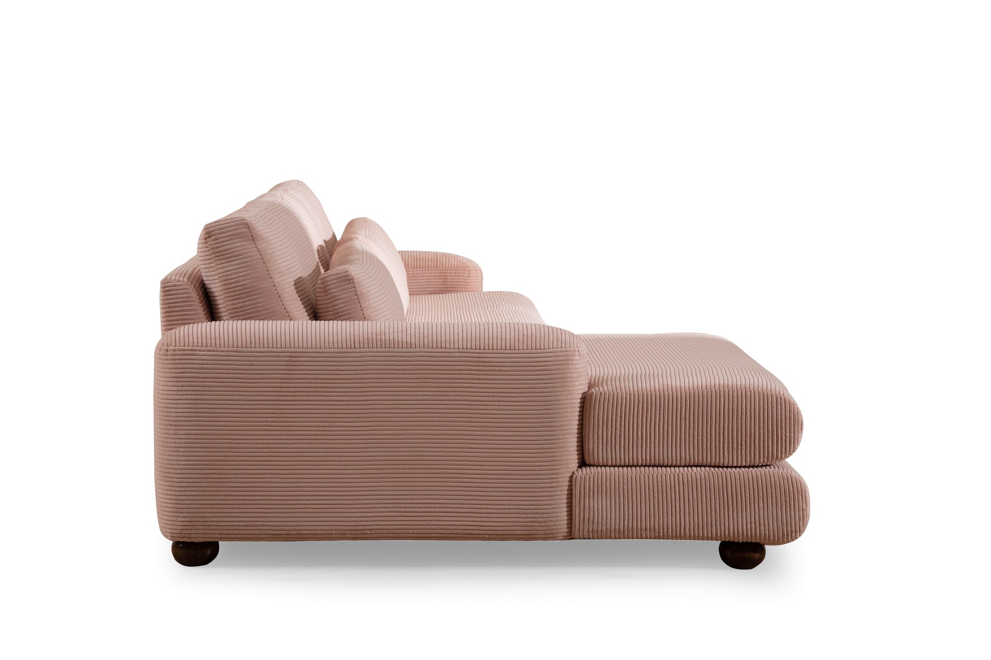 River Ecksofa Links Rosa
