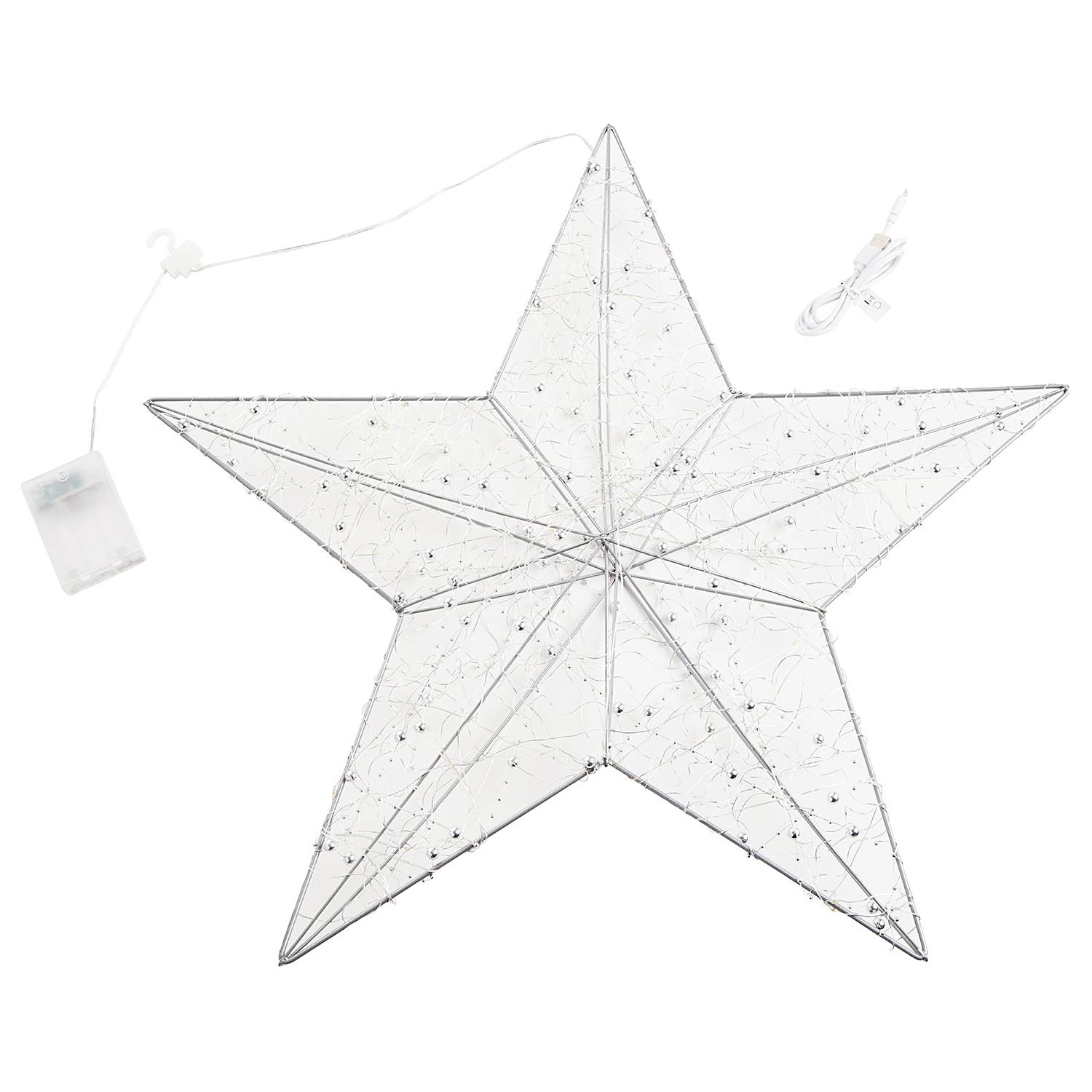 Shining Star LED 3D-Stern Kupfer Silber
