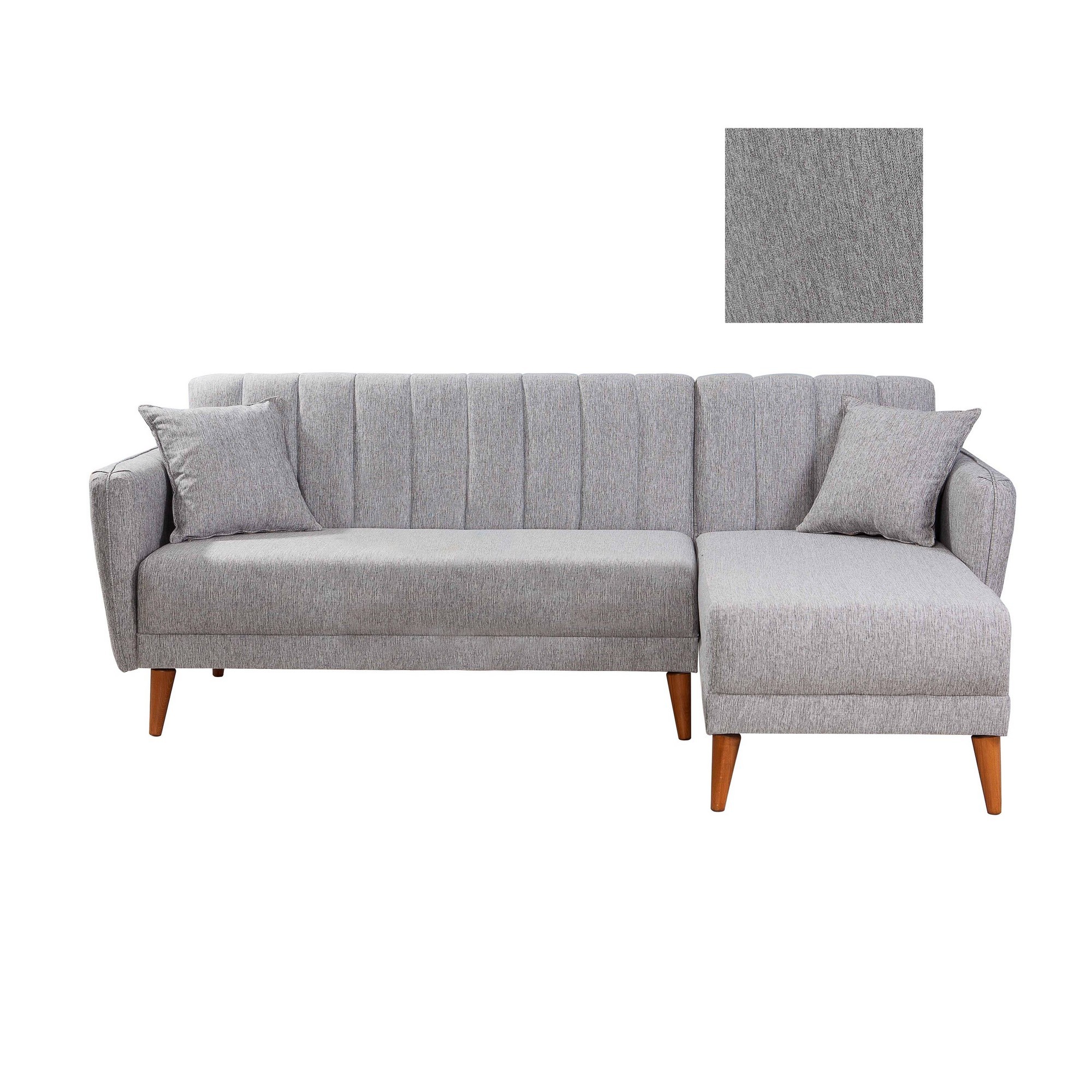 Aqua Corner Schlafsofa Rechts Grau