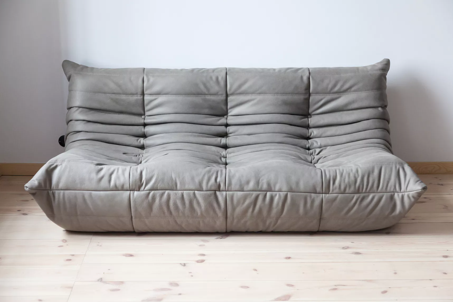 Togo Lounge Set 3-pc. Madras Leather Ash Grey