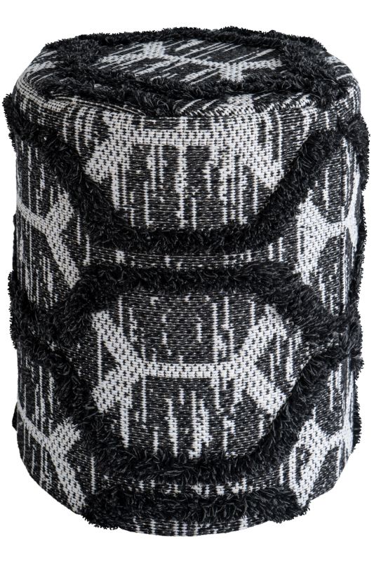 Nomad Pouf Baumwolle Anthrazit 47 x 36 cm