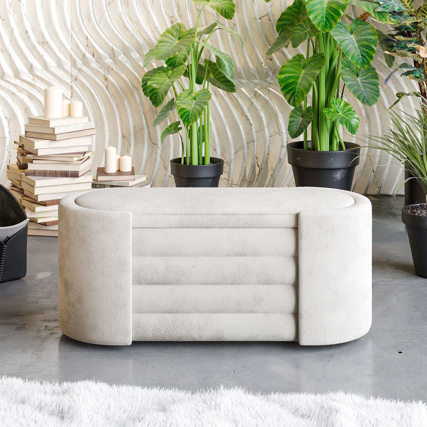 Pink Boxed Bench Cream