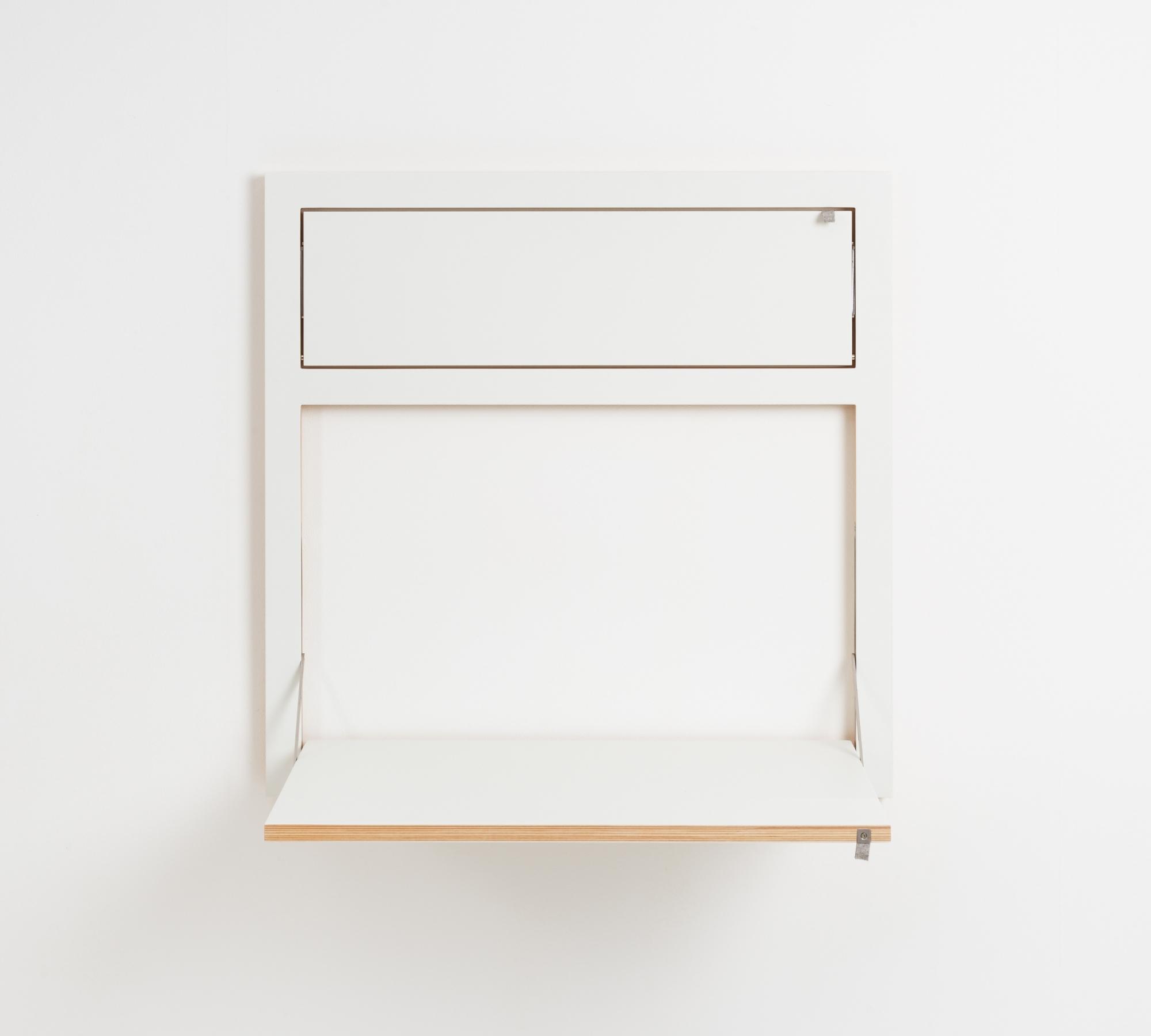 Fläpps Sekretär 80x80-2 Weiß