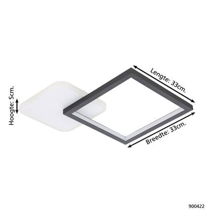 Gafares LED Ceiling Light Metal Black