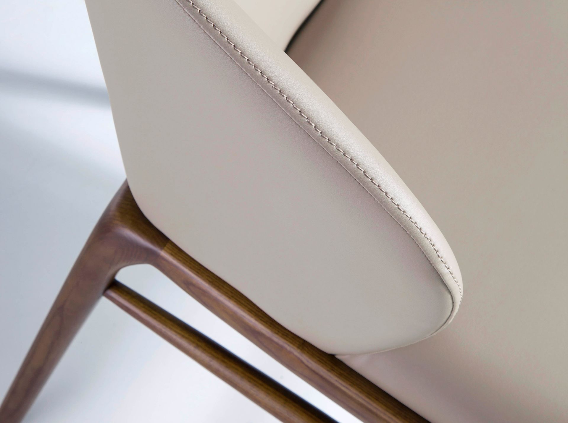 Dining chair faux leather grey