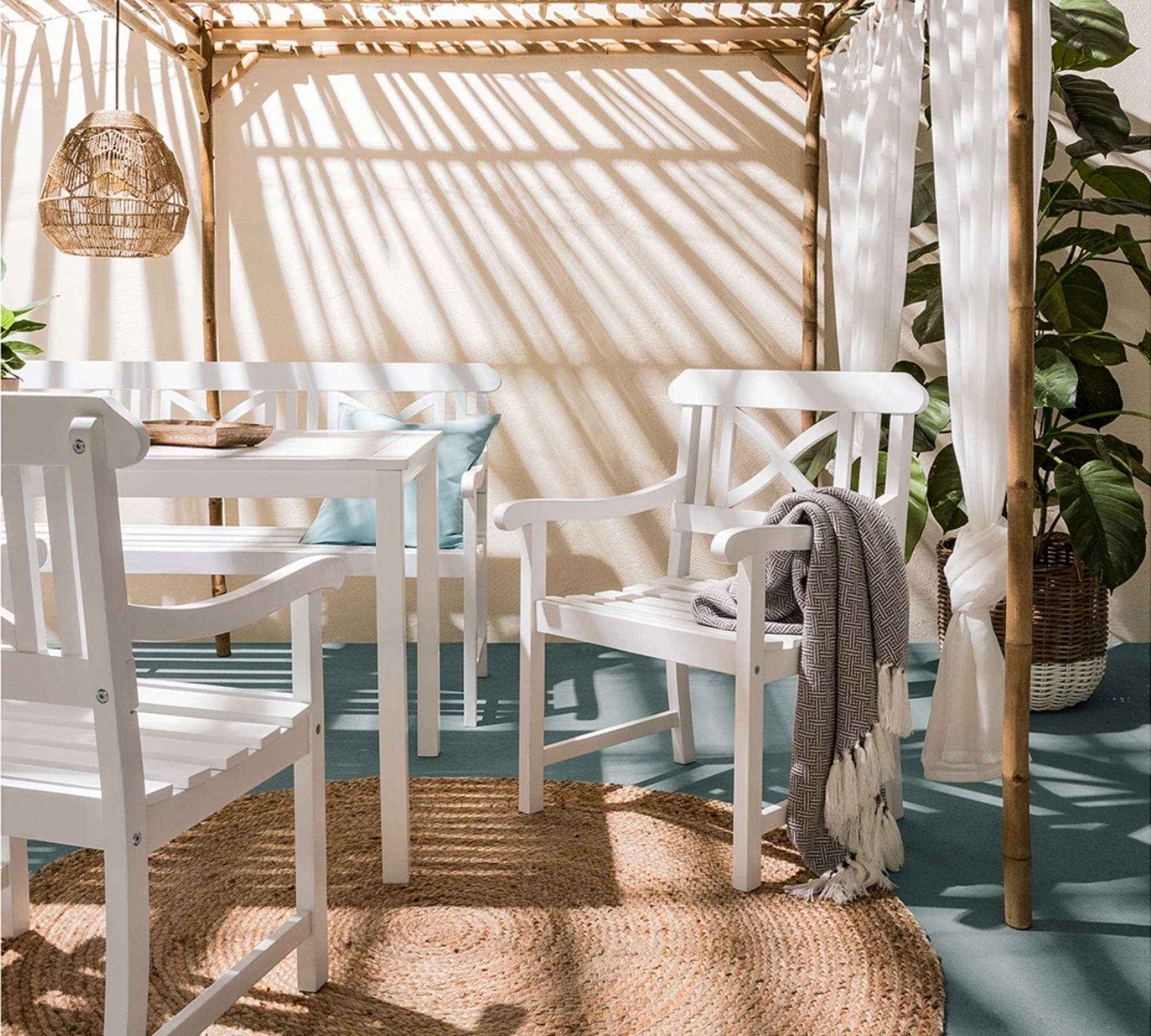 Gartenstuhl aus Akazienholz Massiv