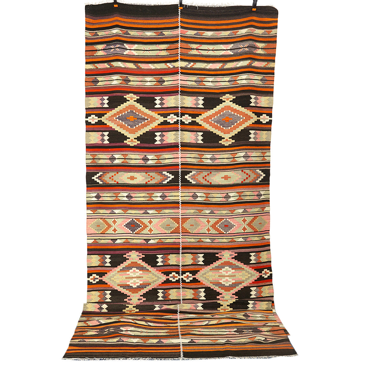 Vintage Anatolian Kilim Handgewebt Wolle 1960er Jahre