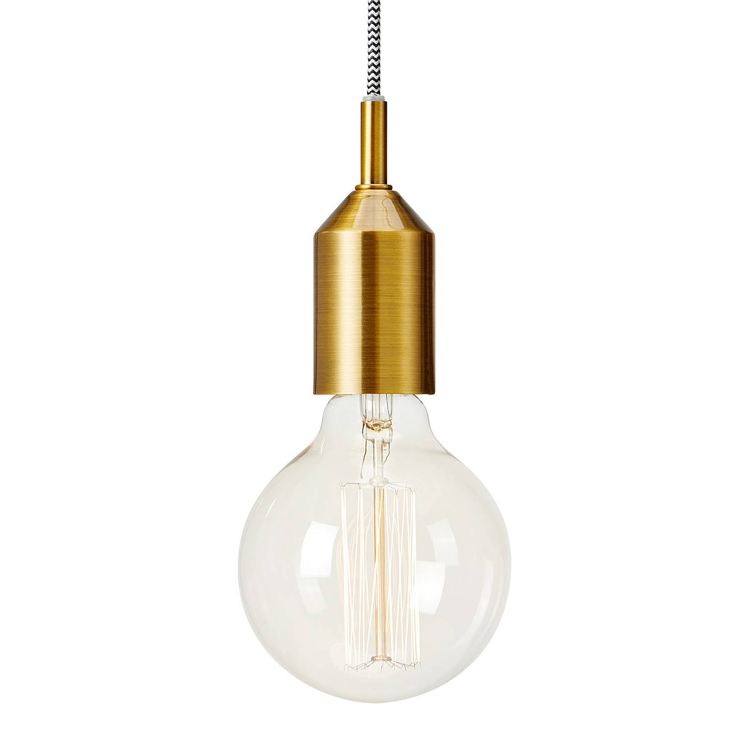Bronx Pendelleuchte Eisen Gold 1-flammig