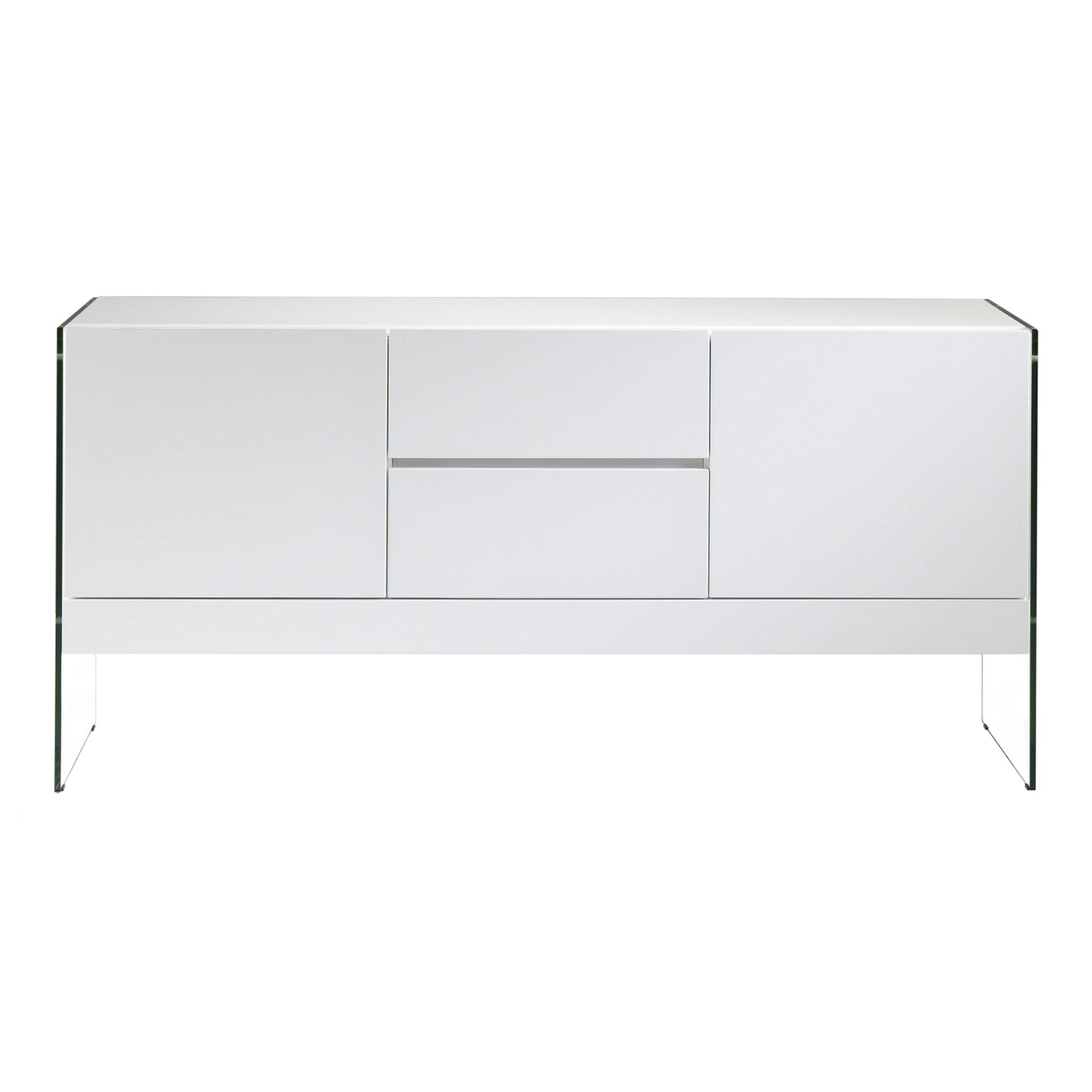 Sideboard Glas Weiß