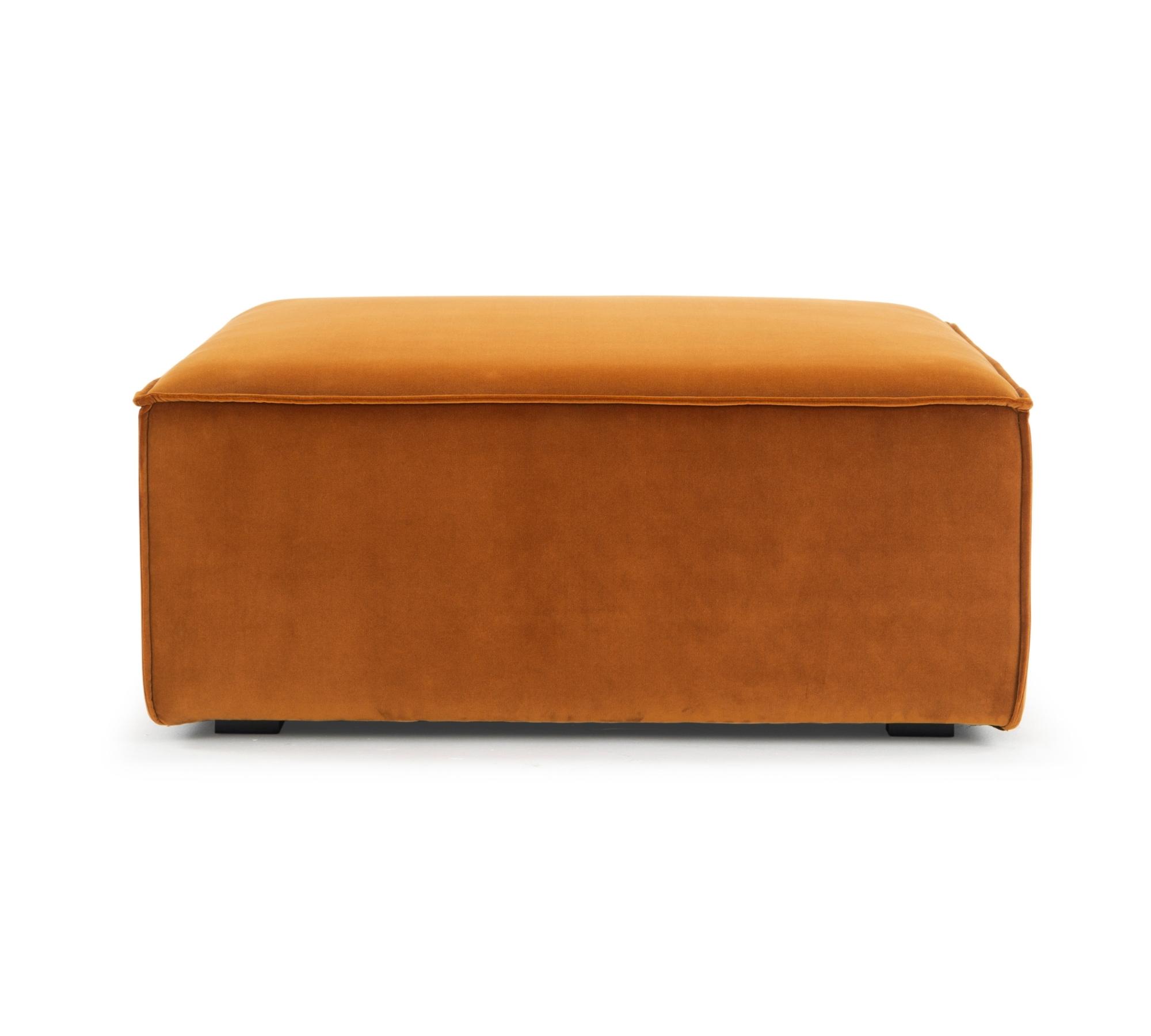 Dane Polsterhocker Velour Matt Amber