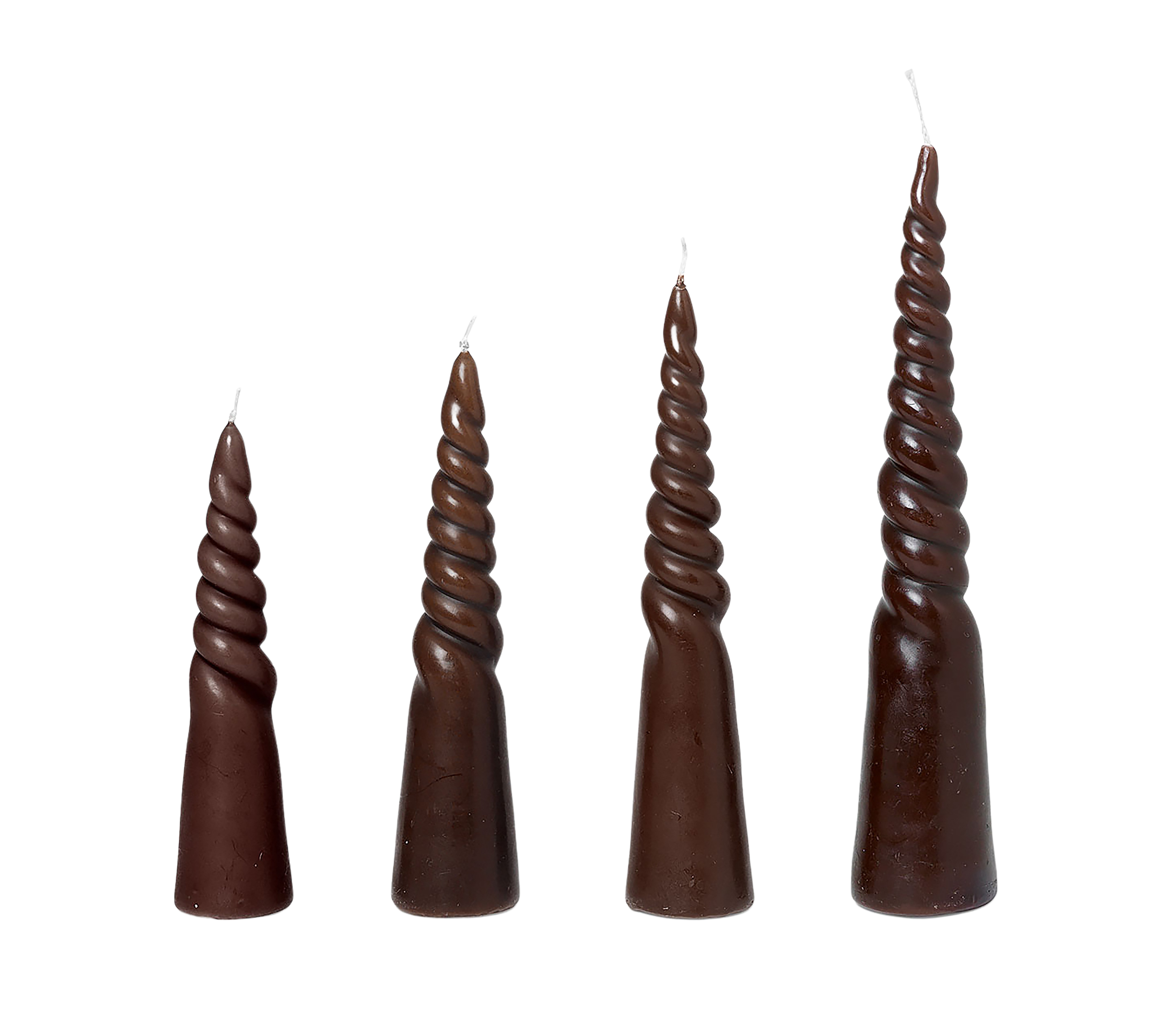 Twisted Kerzen 4Er Set Braun