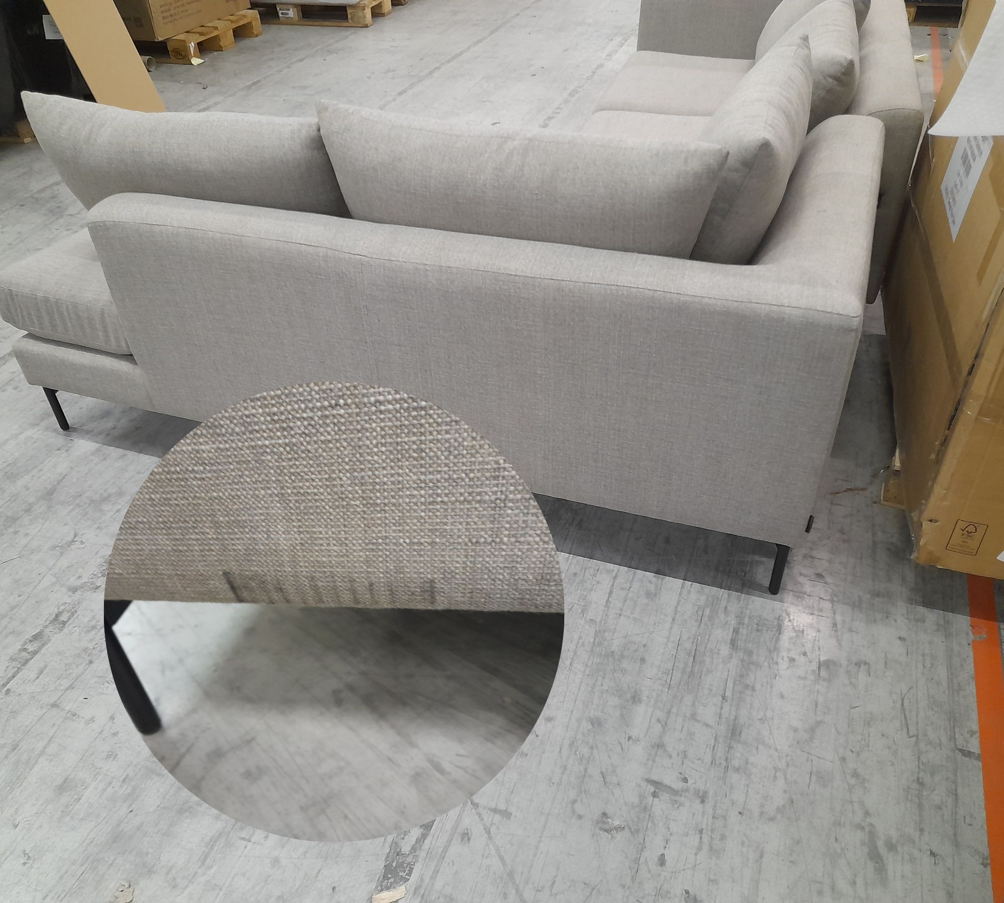 Noa Ecksofa Récamiere Rechts Vega Sand Dune