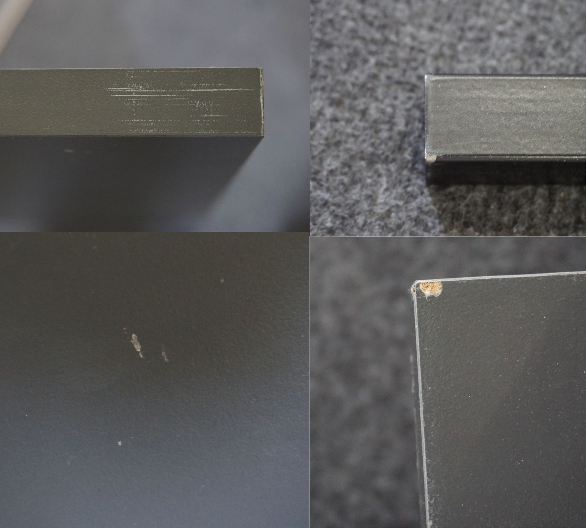 Luxe Sideboard Holzfurnier Schwarz Anthrazit