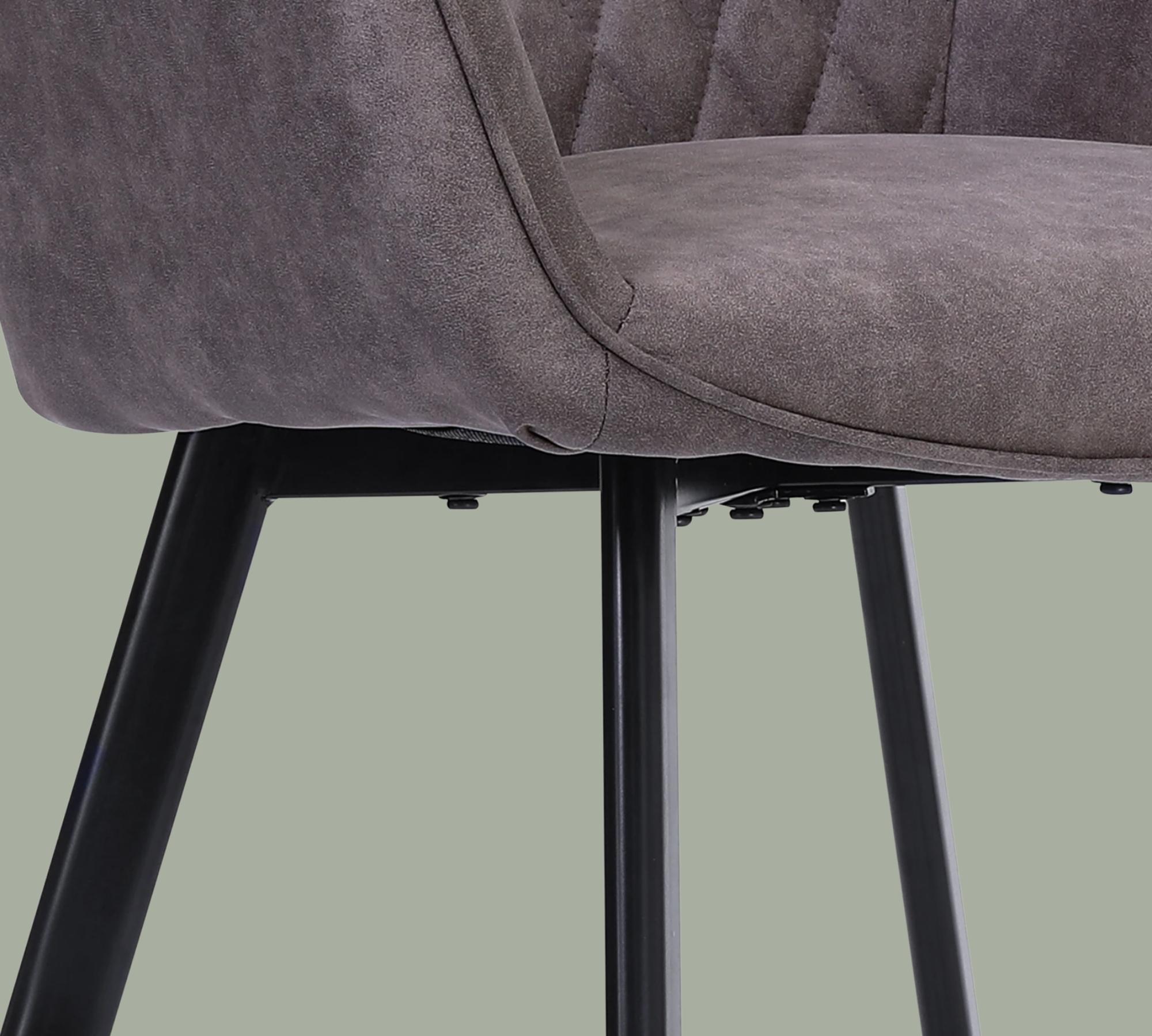 2x Armlehnstuhl Microfaser Grau