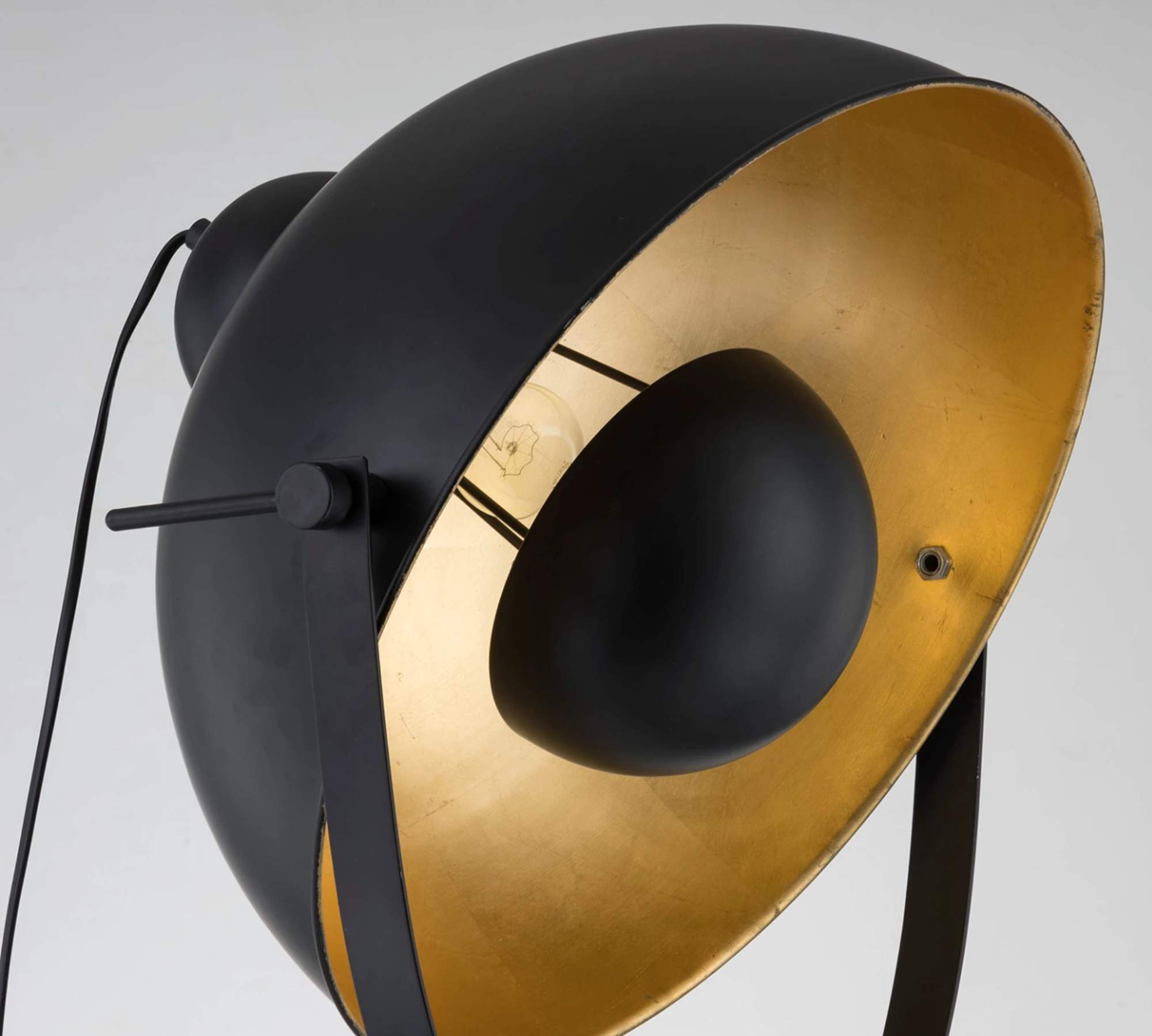 1-Flammige Stehleuchte Eisen Schwarz Gold