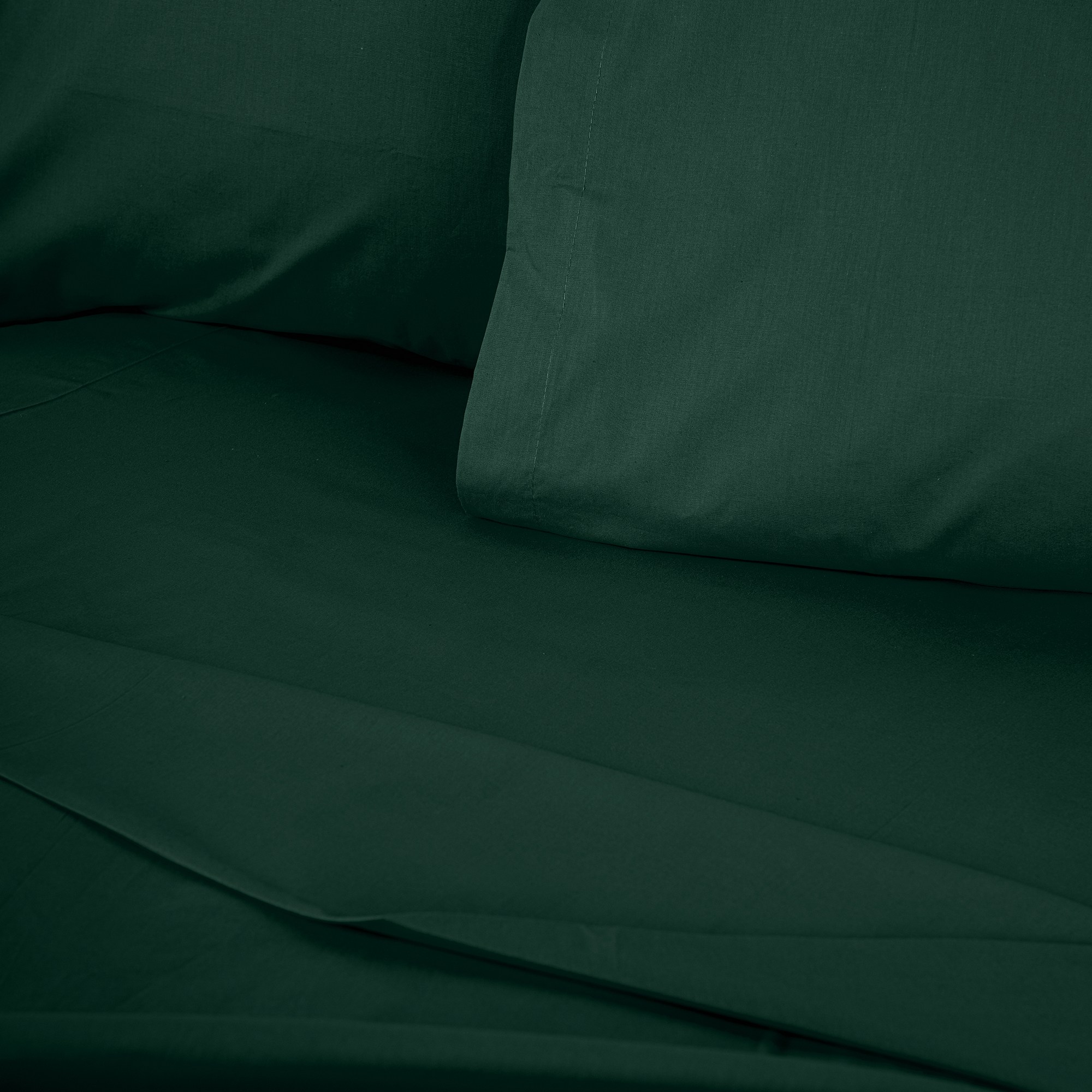 Fitted sheet Cotton Dark Green 100cm x 200cm