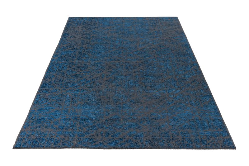 Amalfi Teppich Baumwolle Recycelt Blau 150 x 230 cm