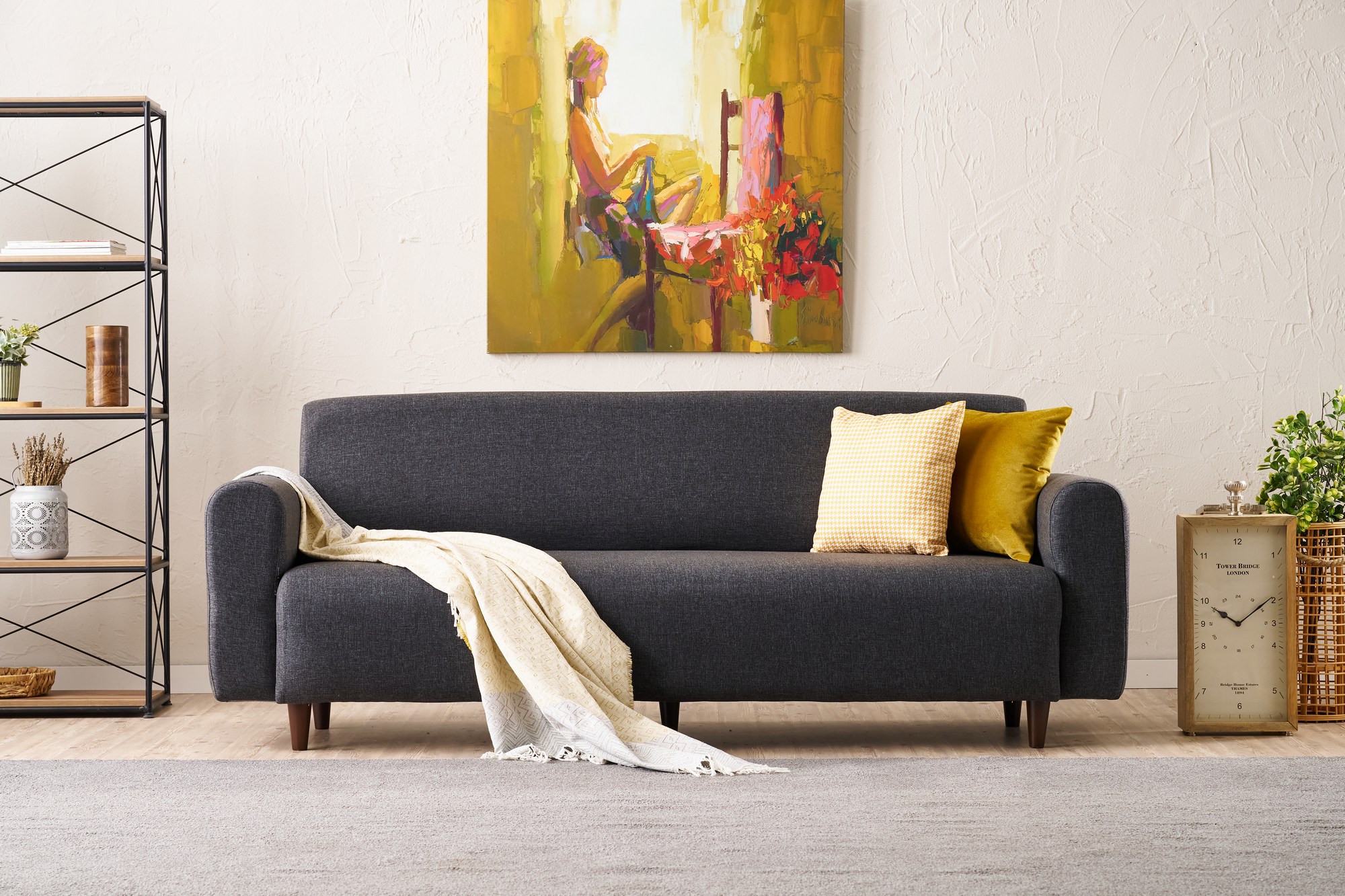 Noya Sofa 3-Sitzer Anthrazit