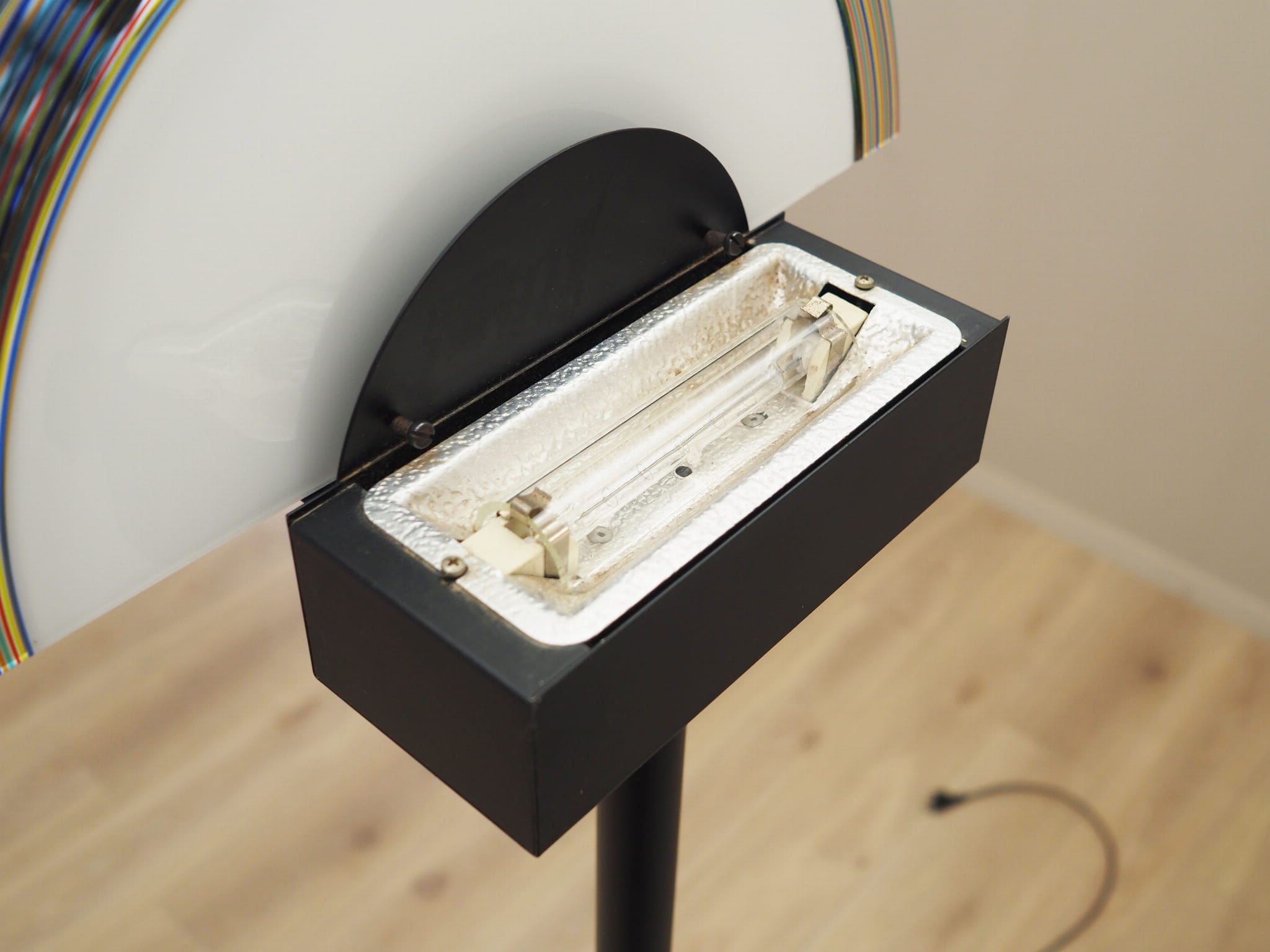 Floor lamp Metal Glass 1970s