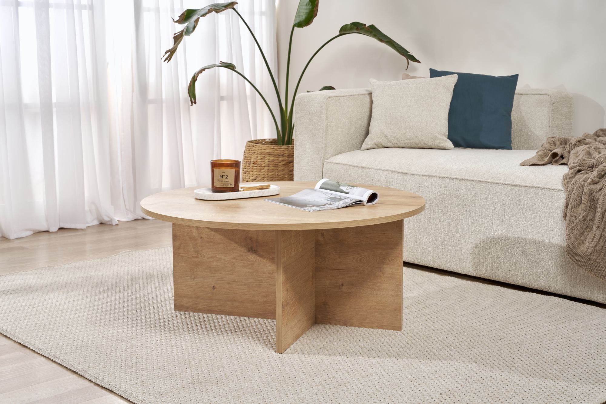 Soleil Coffee Table Sapphire Oak Ø90 cm