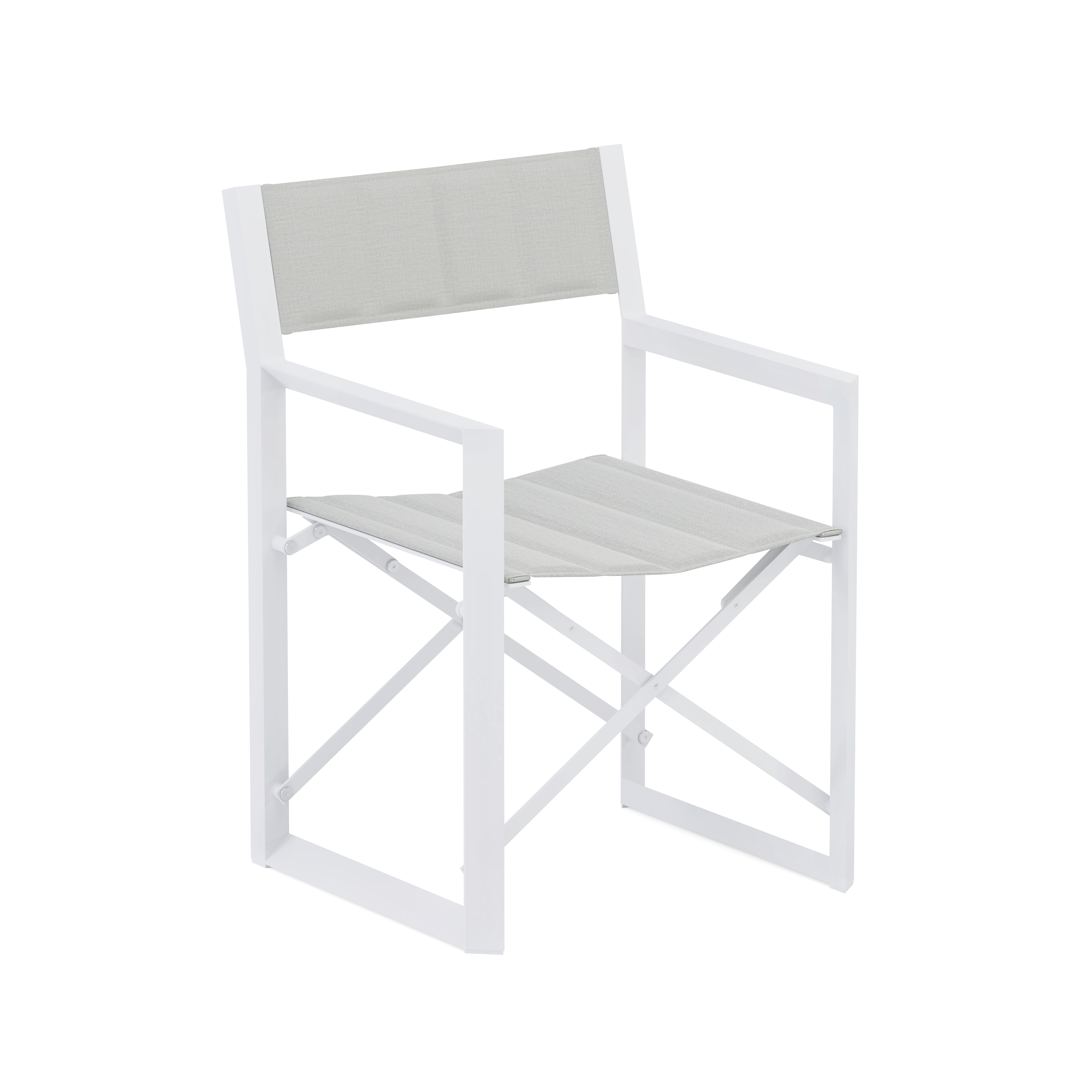 MANTRA Director's Chair Textile White Silver