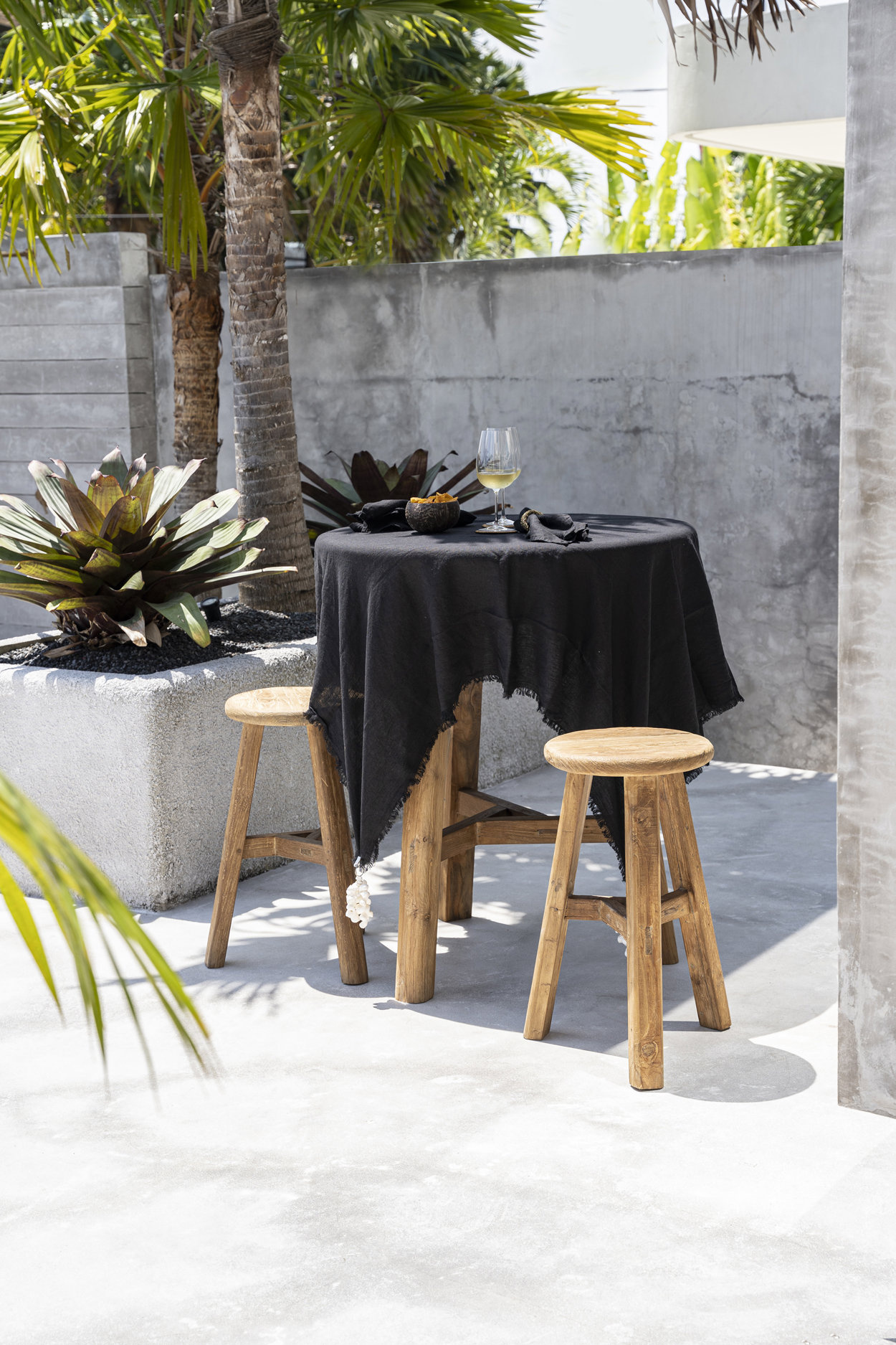 Tovaglia lino nero 150x150cm