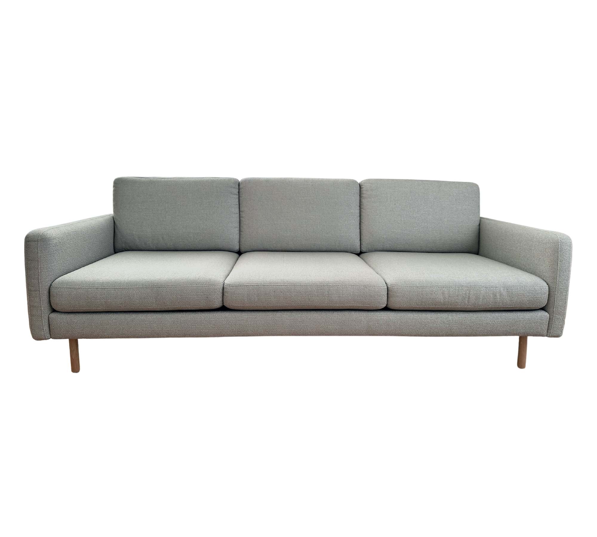 Skandinavia Remix Sofa 3-Sitzer inkl. Pouf Stoff Grau