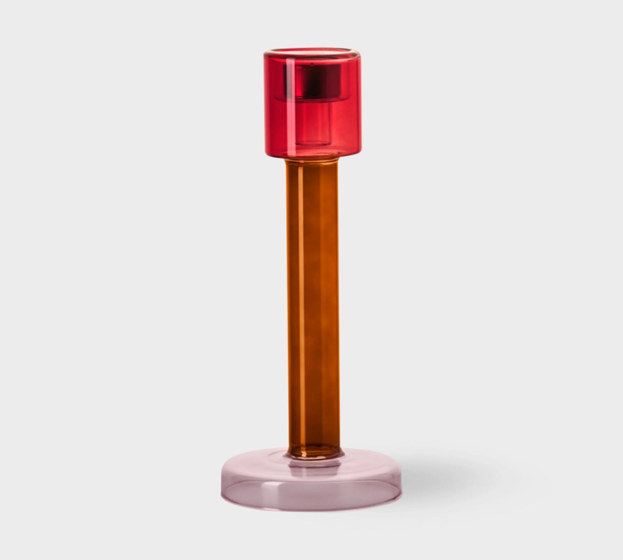 Bole Kerzenhalter Glas Rot