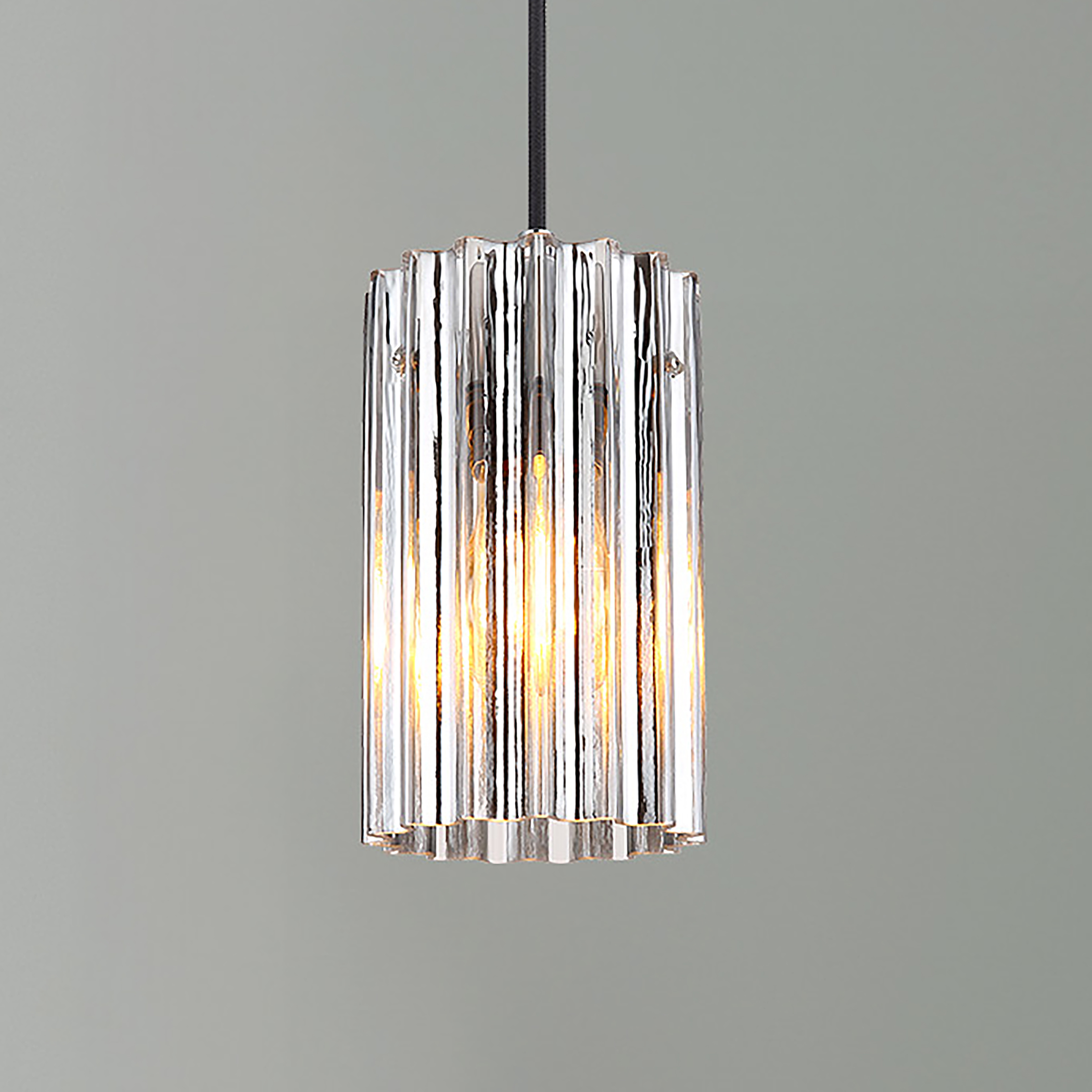 1-Flammig Cayden Typ C Pendelleuchte Klarglas Eisen