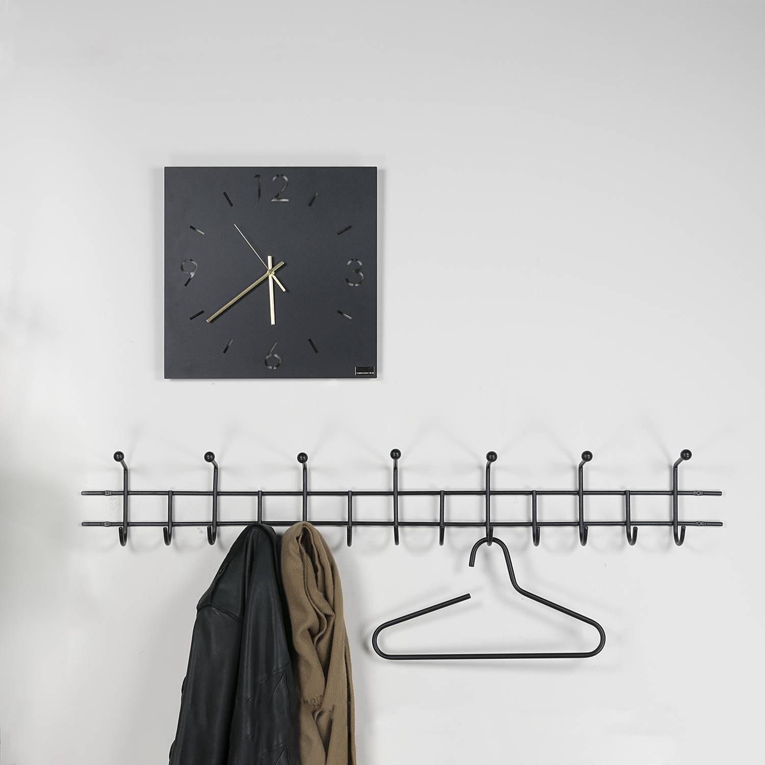 Garderobenleiste Honaker Metall Schwarz Breite: 119 cm