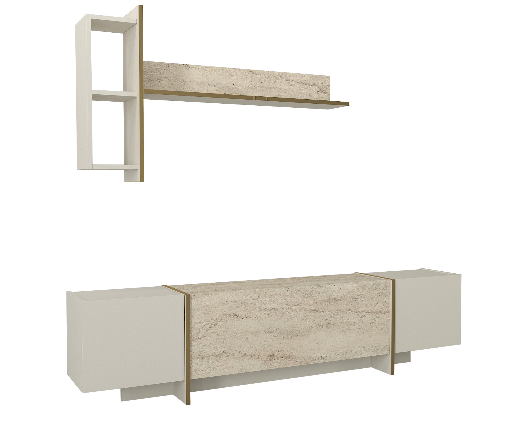 Veyron TV Möbel Travertin Sandstein